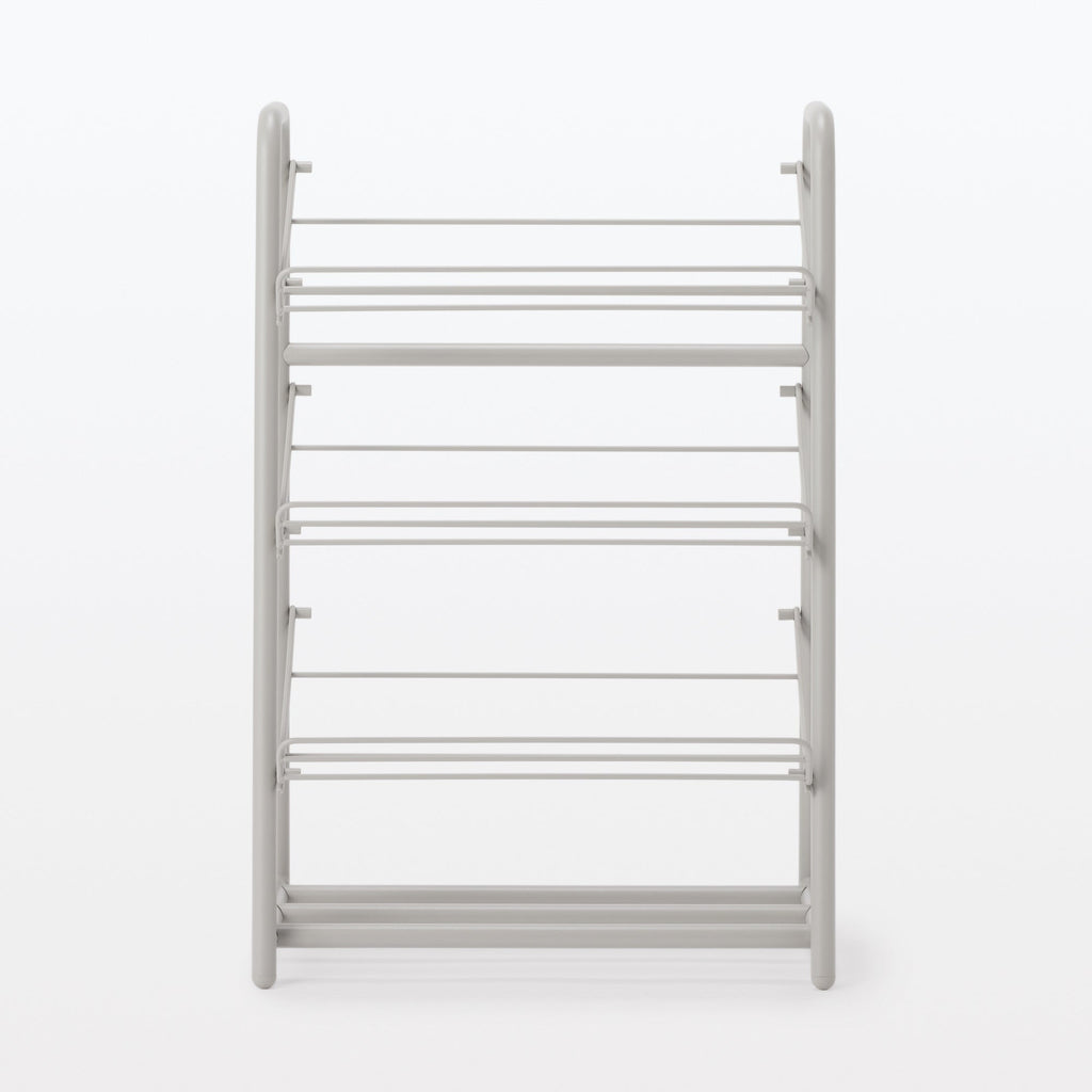Steel Pipe Shoe Rack - Warm Gray