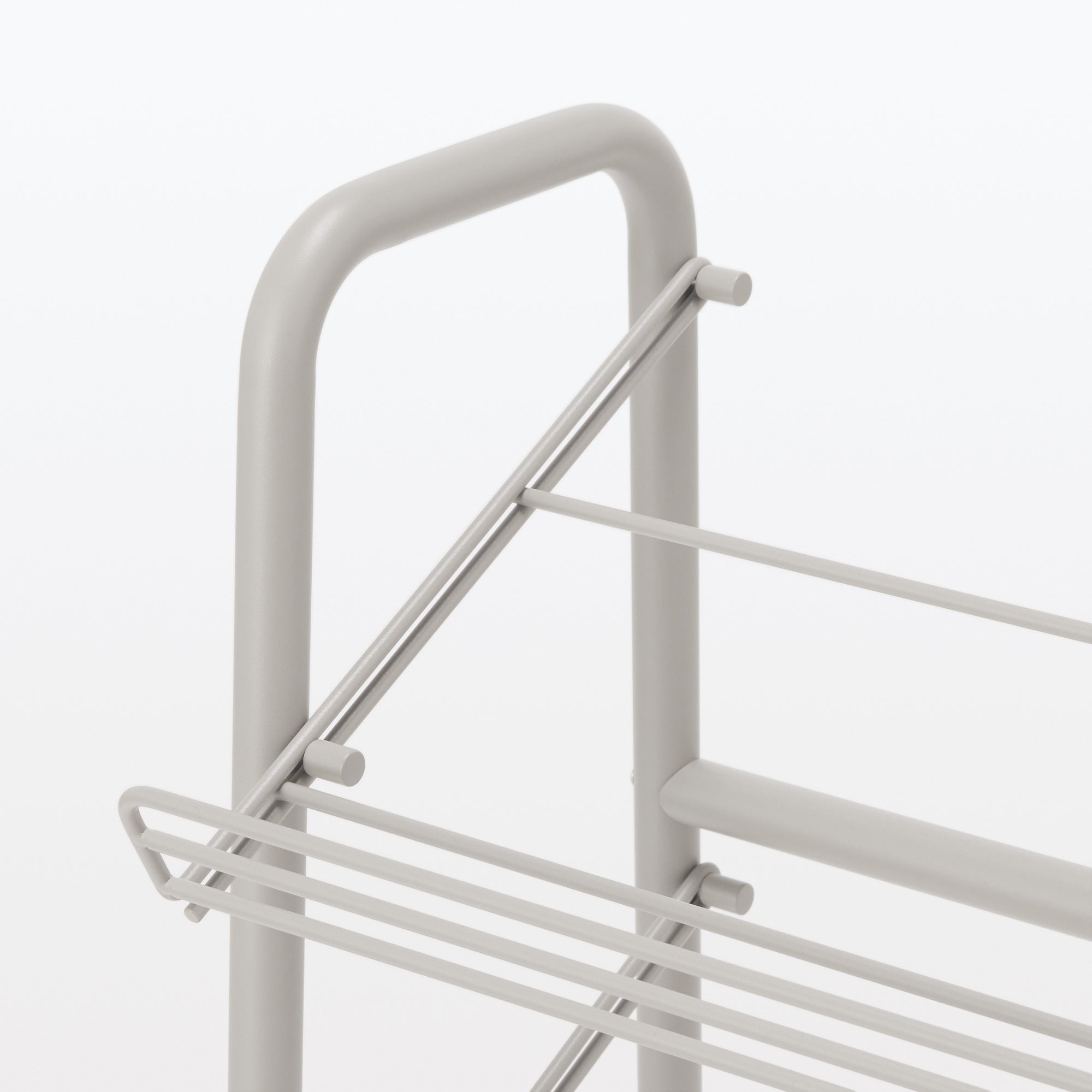 Steel Pipe Shoe Rack - Warm Gray