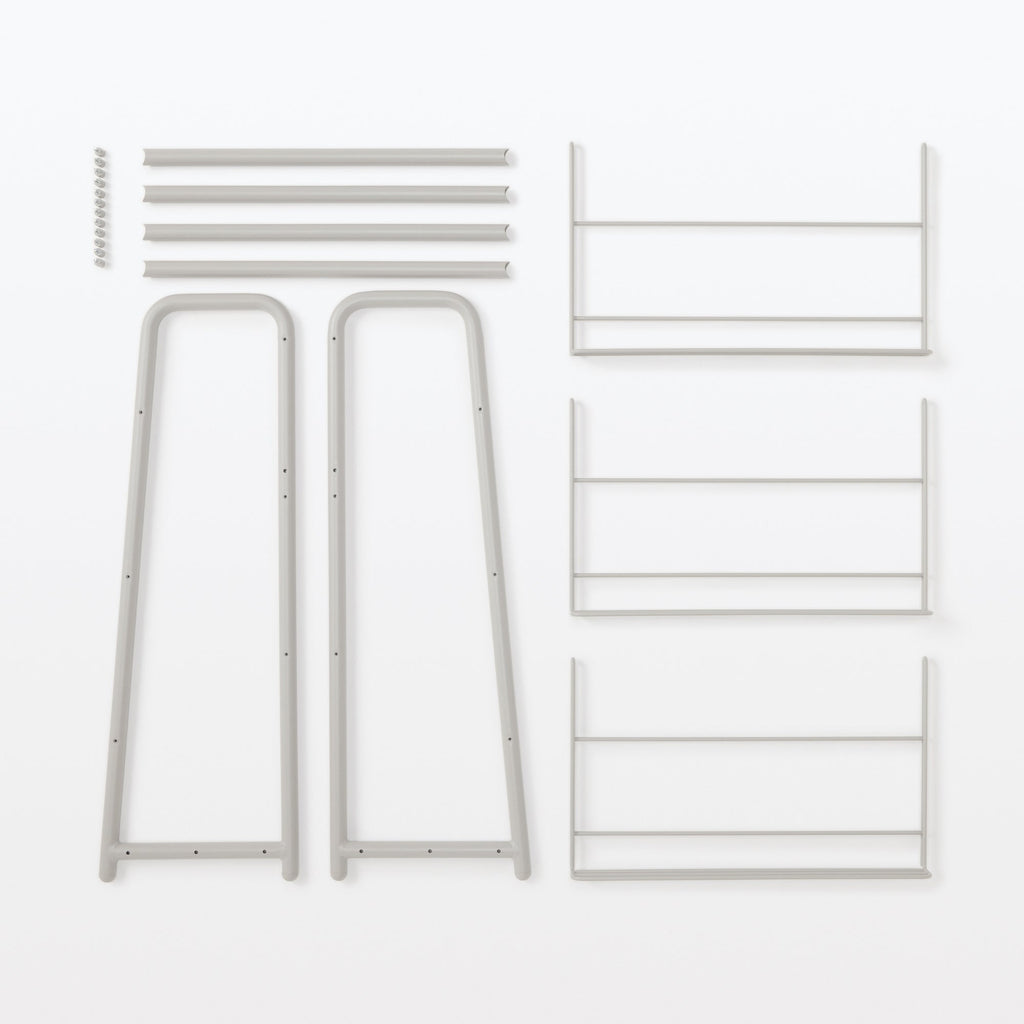 Steel Pipe Shoe Rack - Warm Gray