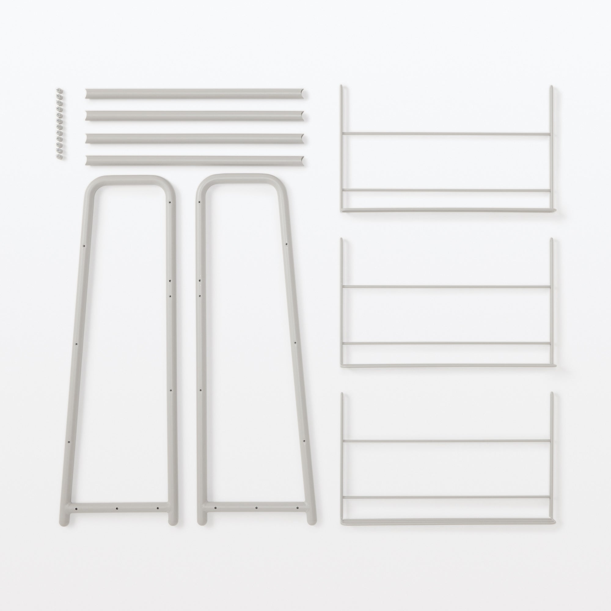 Steel Pipe Shoe Rack - Warm Gray