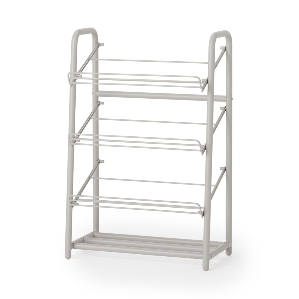 Steel Pipe Shoe Rack - Warm Gray
