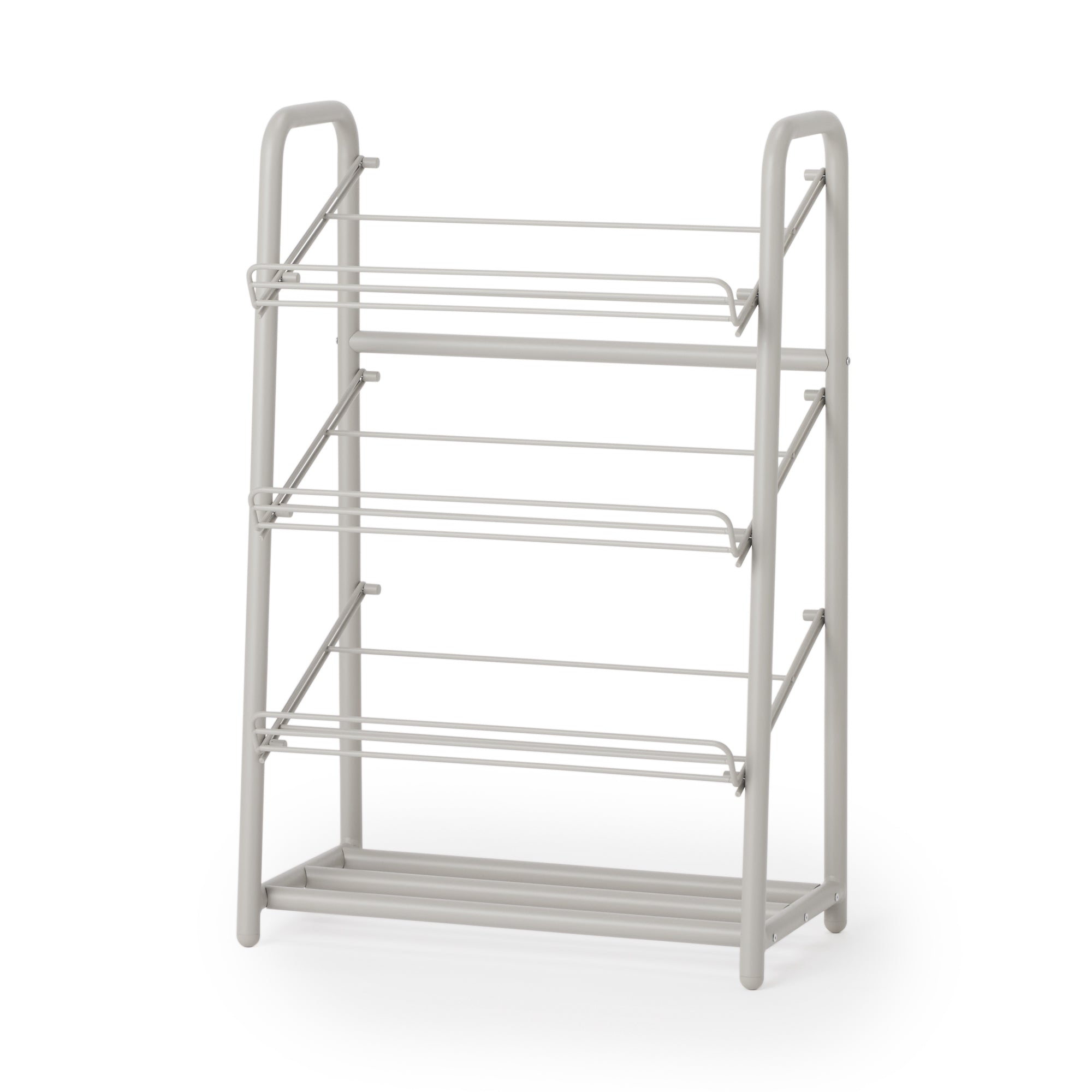 Steel Pipe Shoe Rack - Warm Gray