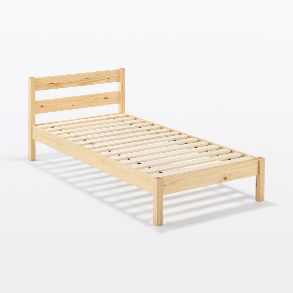 [HD] Pine Wooden Bed - Double