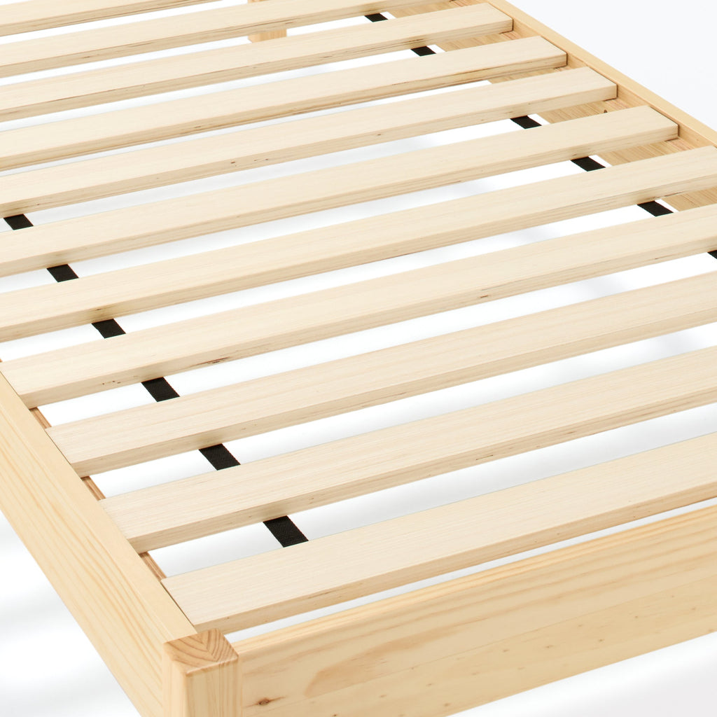 [HD] Pine Wooden Bed - Double