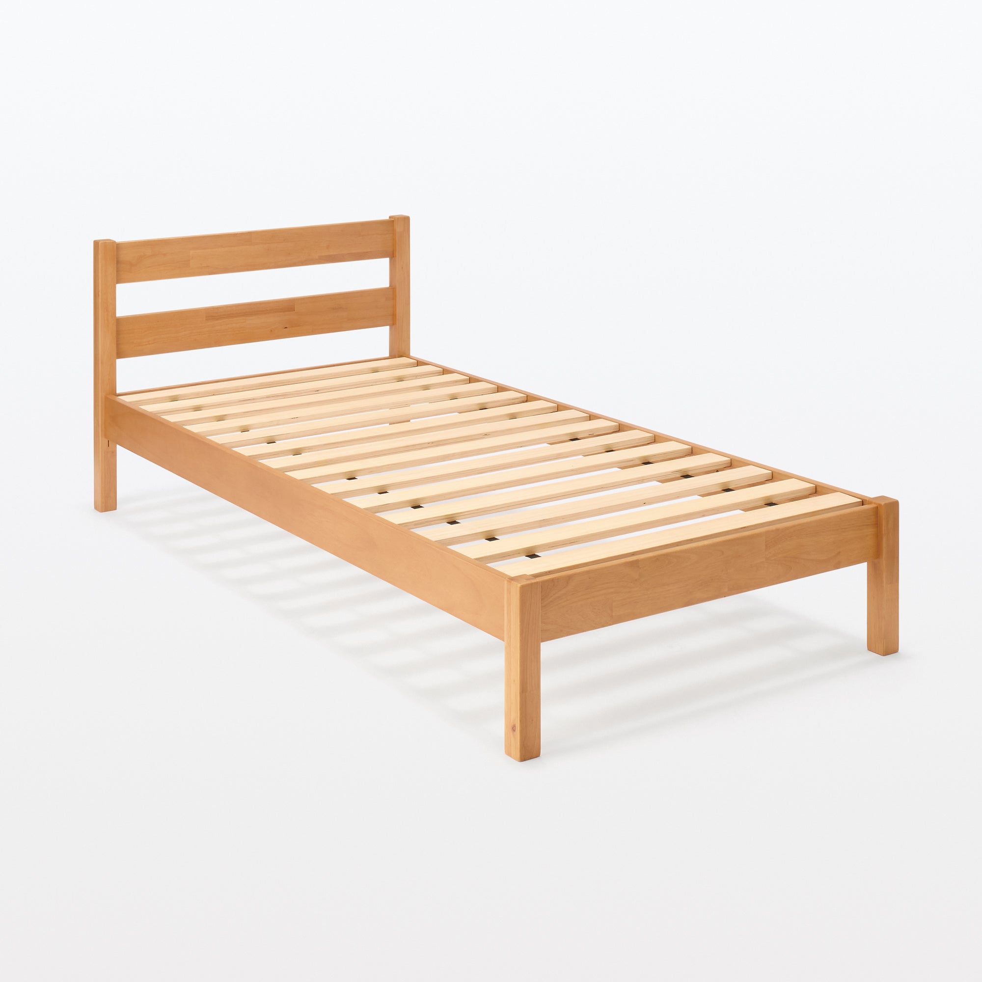 [HD] Rubberwood Wooden Bed - Single