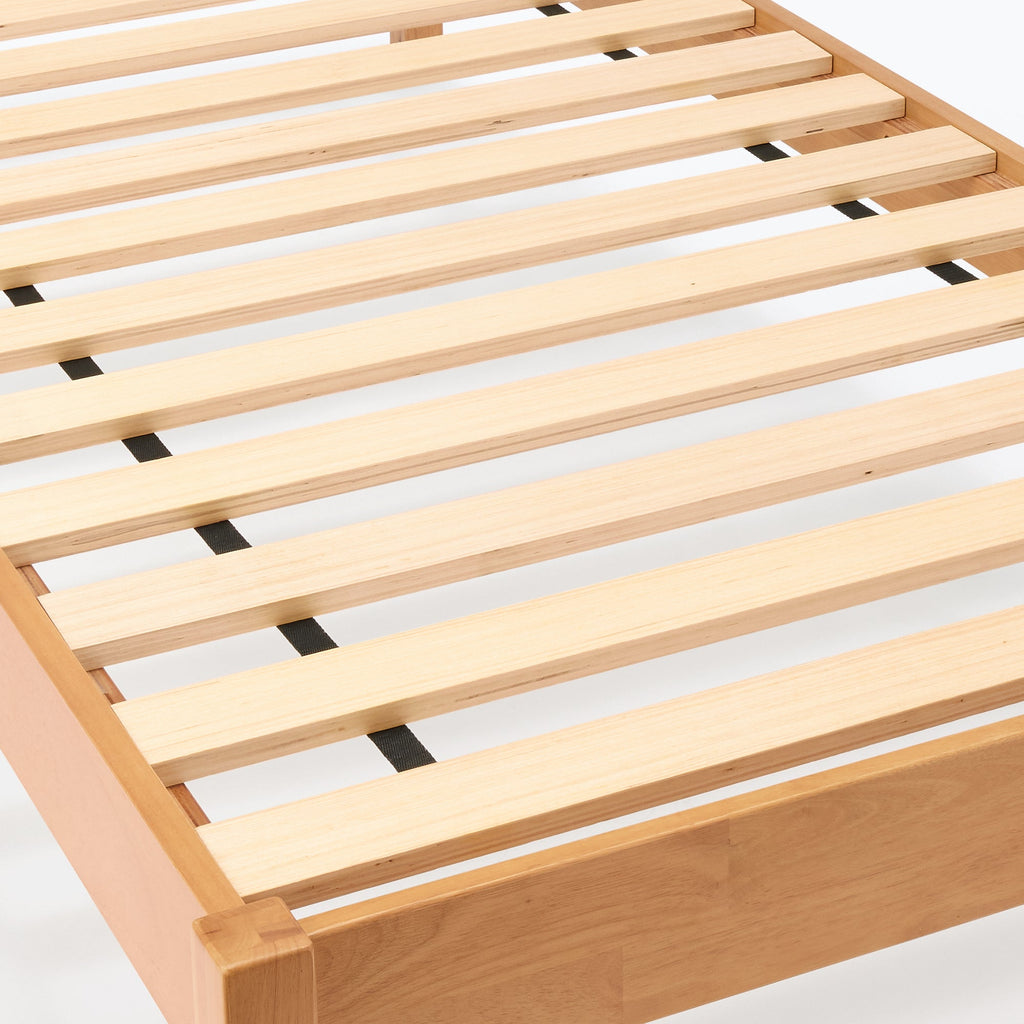 [HD] Rubberwood Wooden Bed - Single