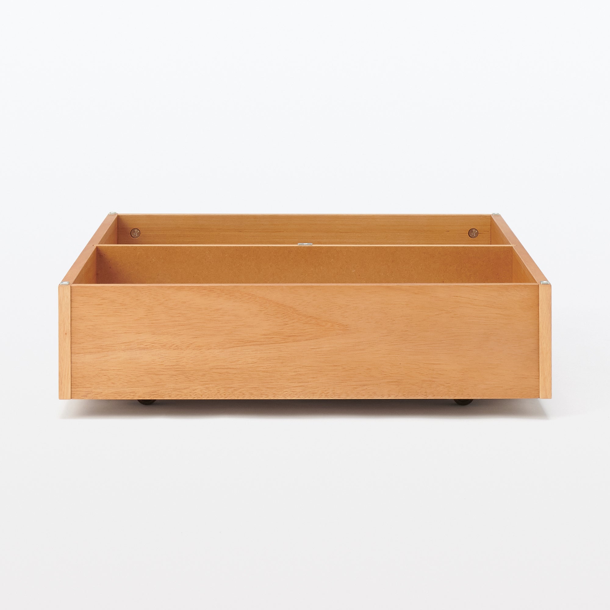 [HD] Rubberwood Wooden Bed Storage Box with Divider Secondary image