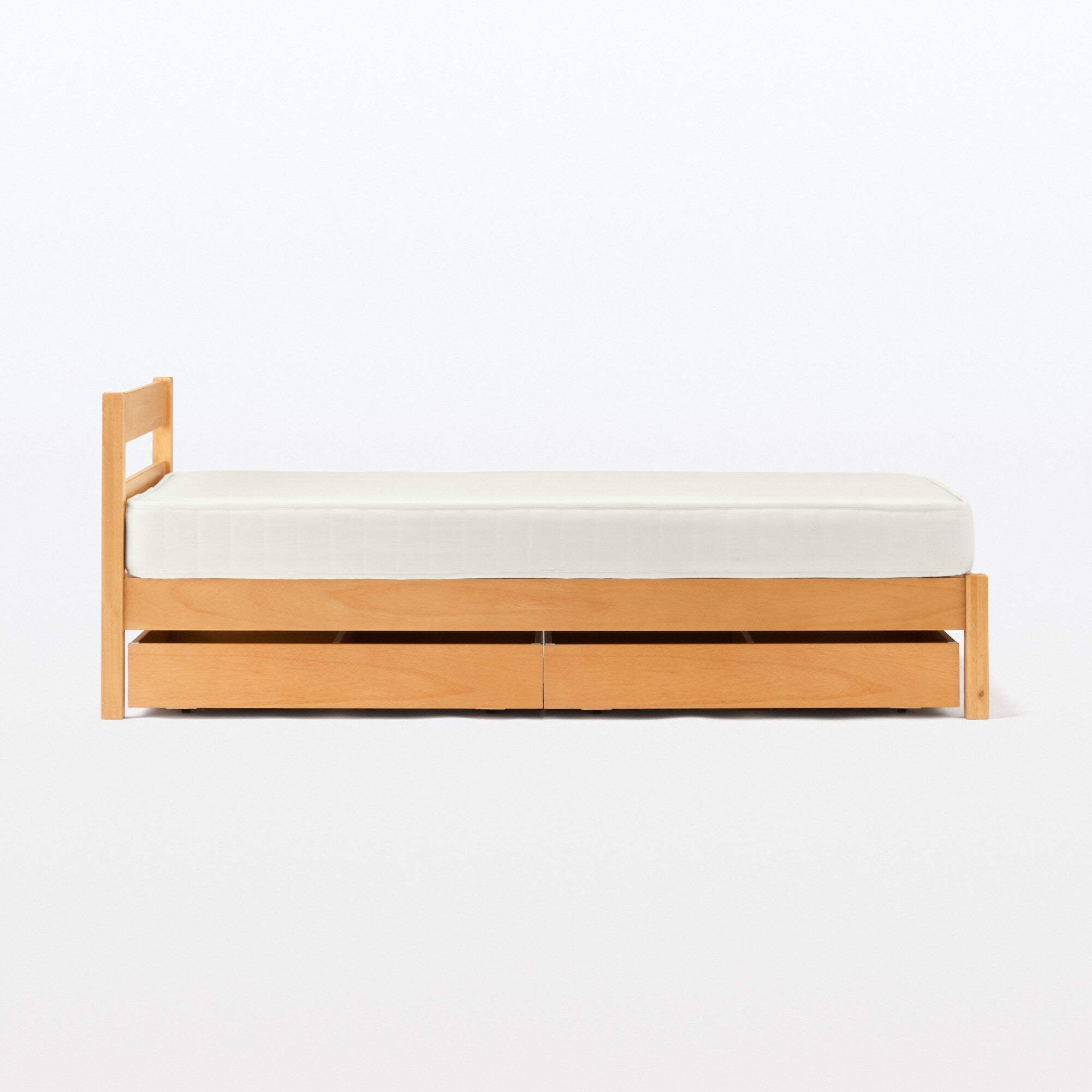 [HD] Rubberwood Wooden Bed - Double