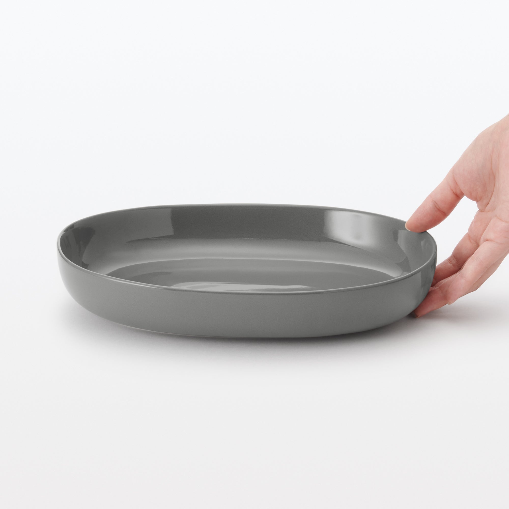 Everyday Tableware Oval Bowl - Gray