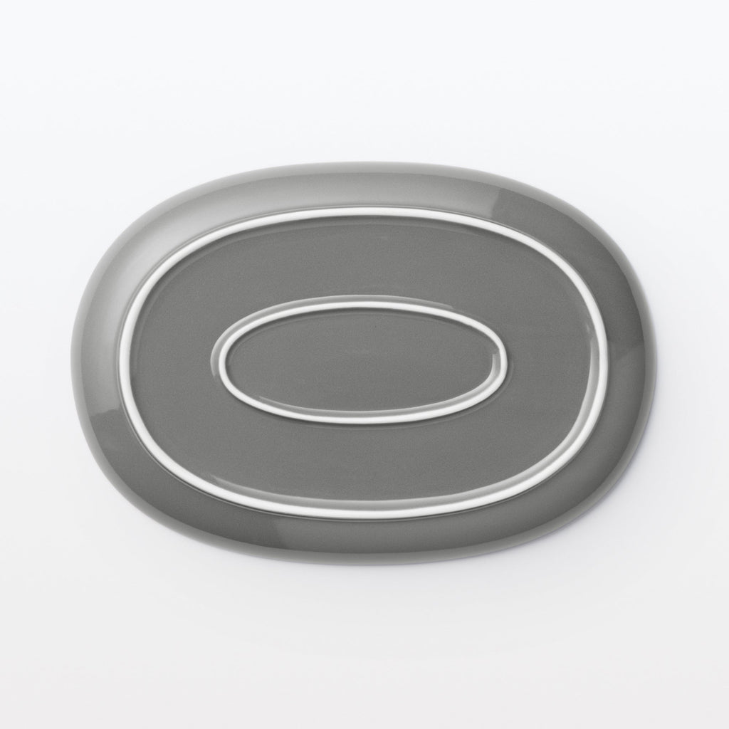 Everyday Tableware Oval Plate Small - Gray