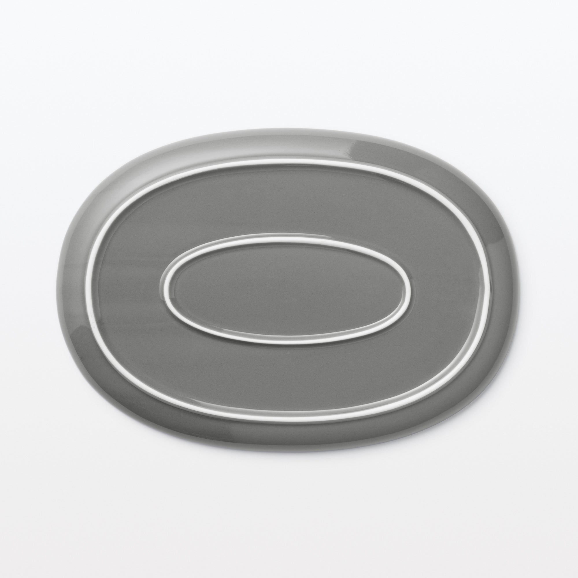 Everyday Tableware Oval Plate Large - Gray