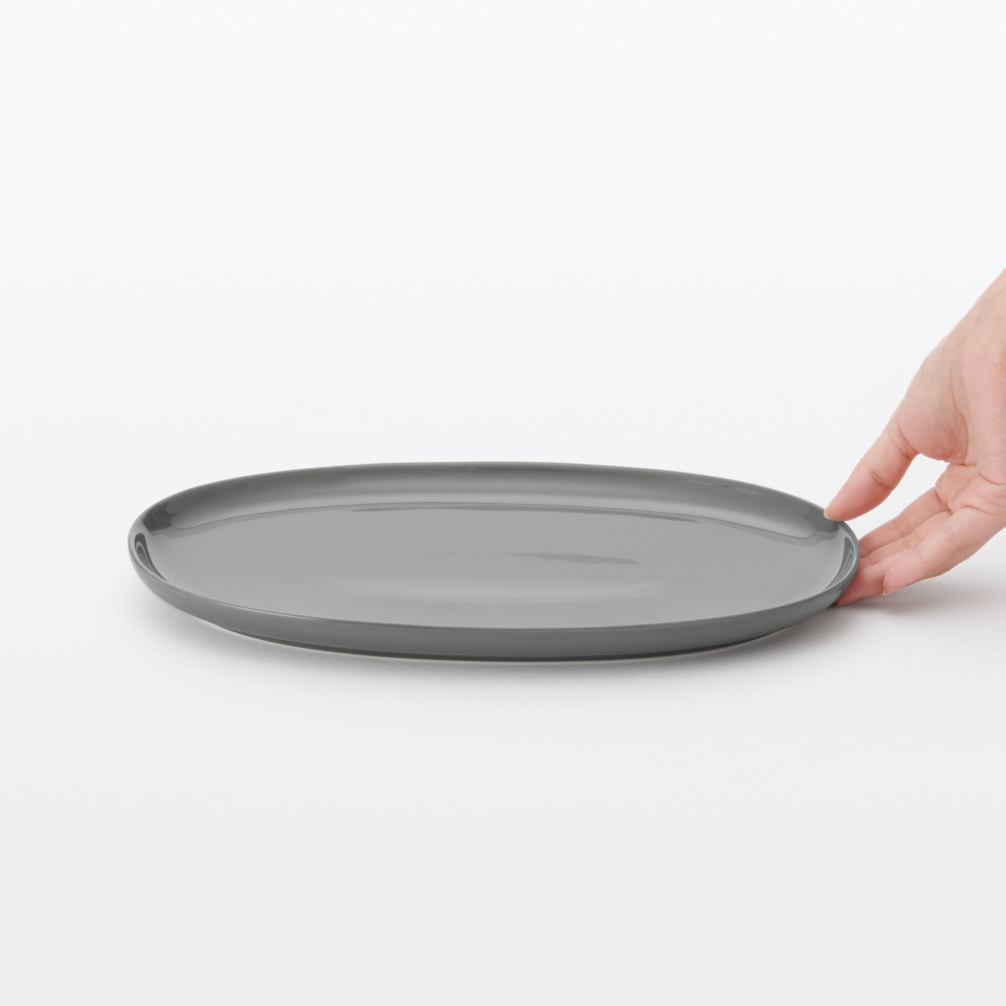 Everyday Tableware Oval Plate Large - Gray