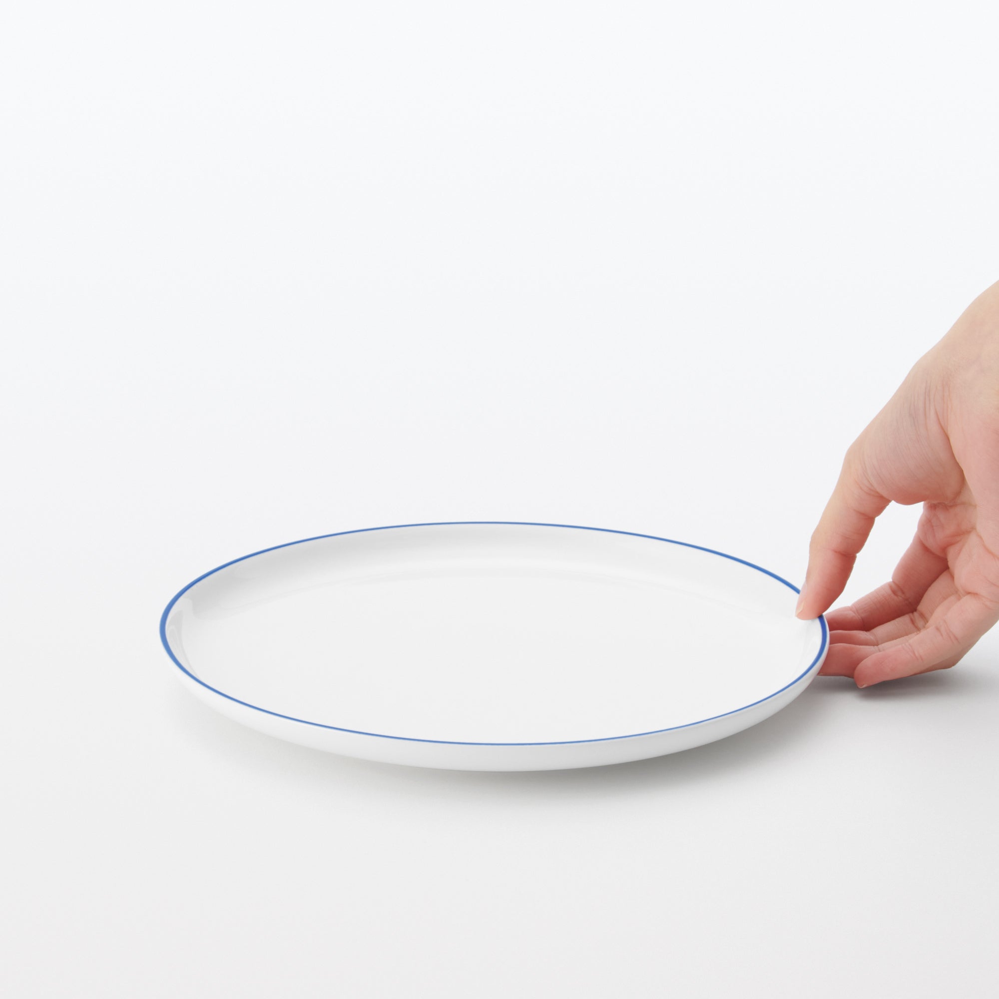 Everyday Tableware Lunch Plate - Blue Stripe