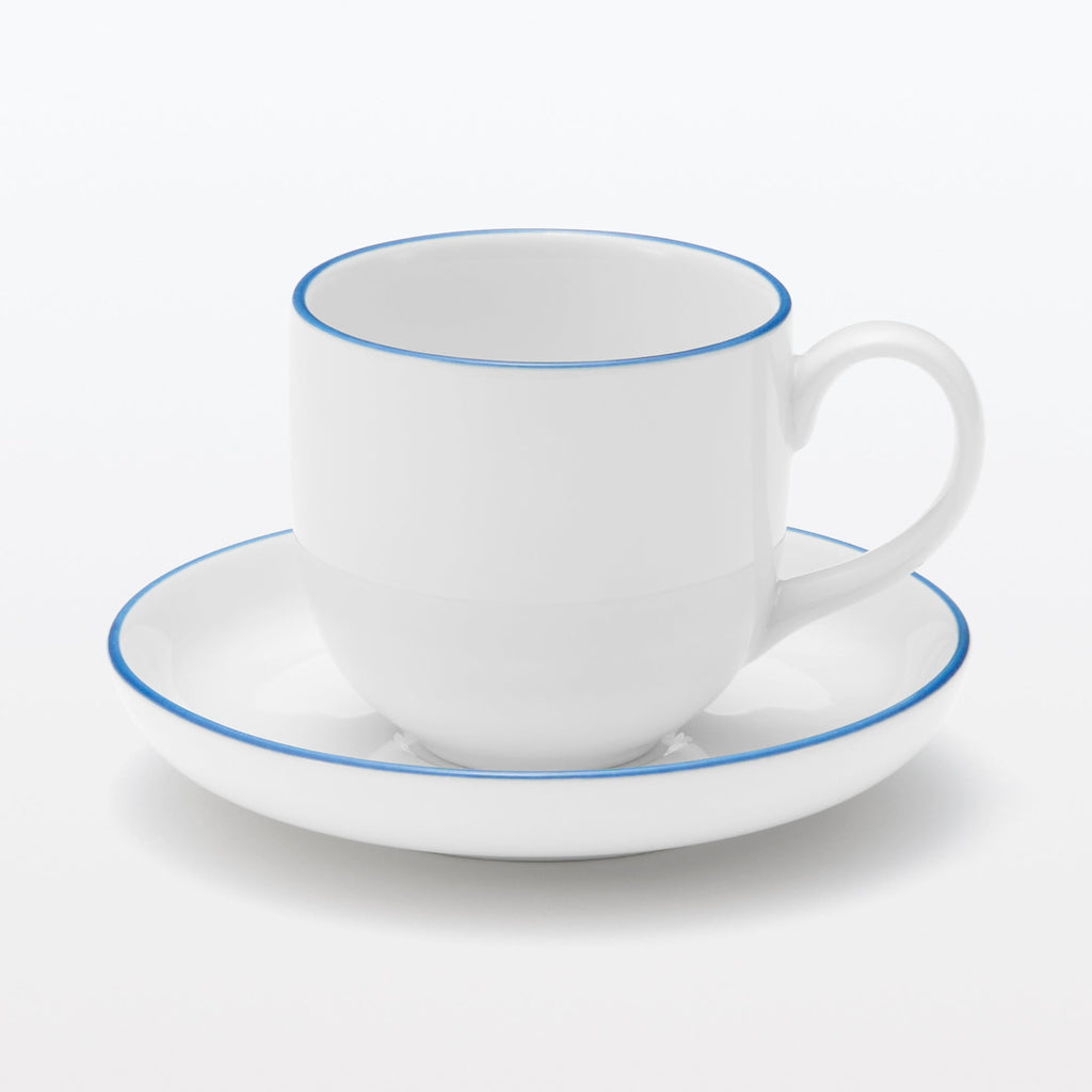 Everyday Tableware Demitasse Saucer - Blue Stripe