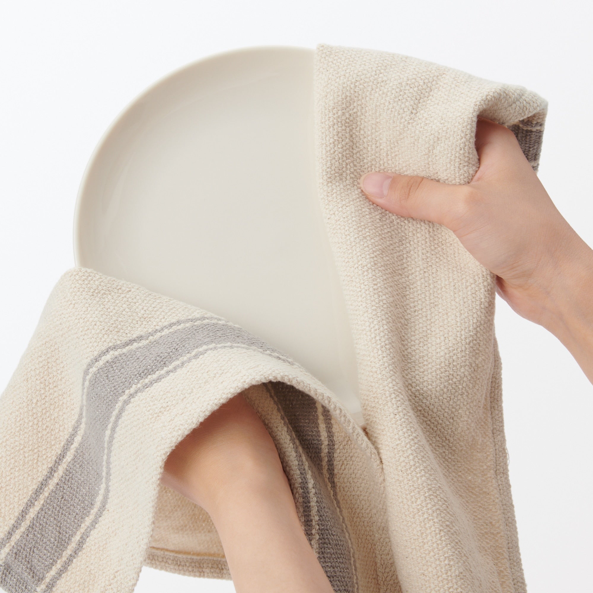 Low-Count Indian Cotton Multipurpose Cloth Striped Ends