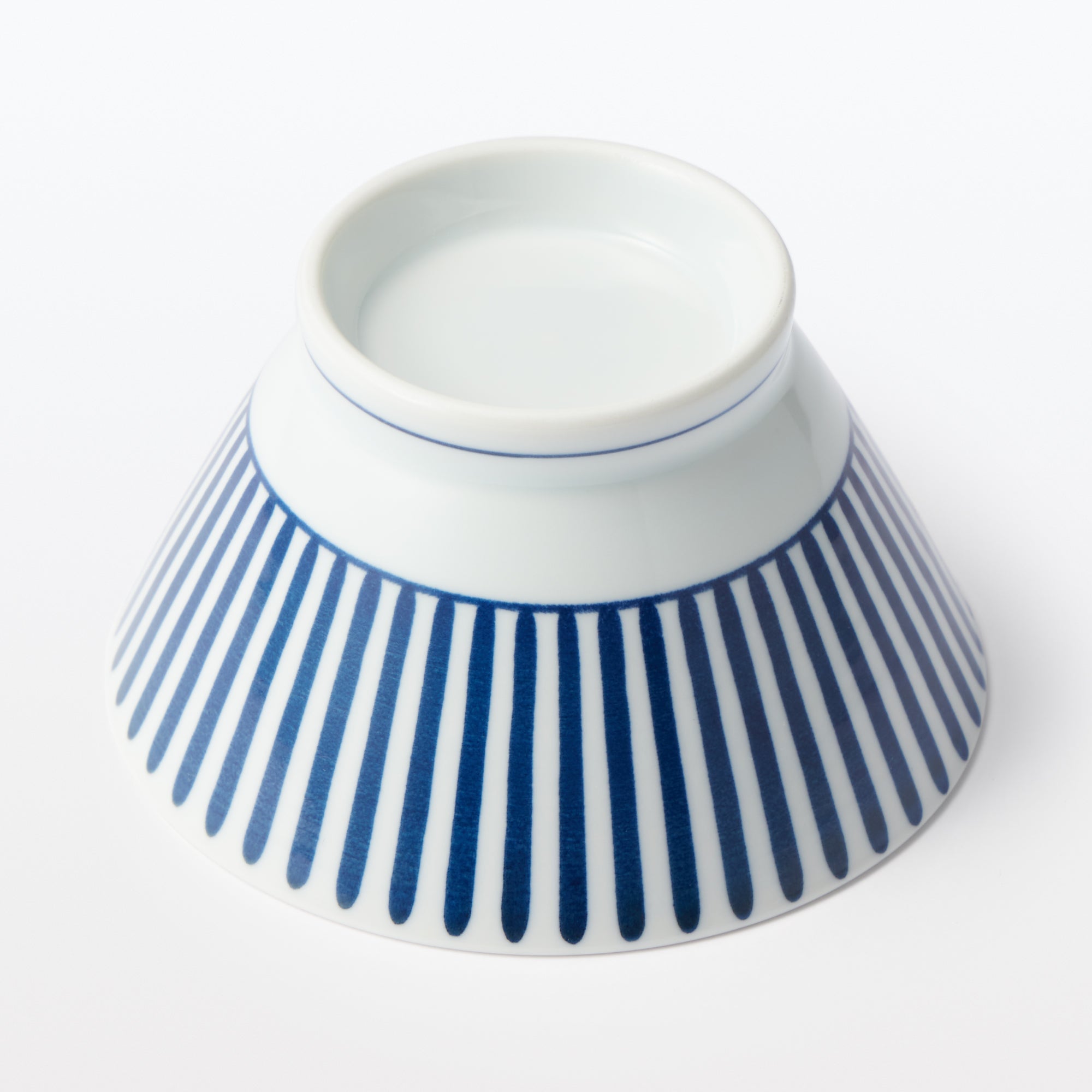 Hasami Ware Rice Bowl - Stripes Pattern
