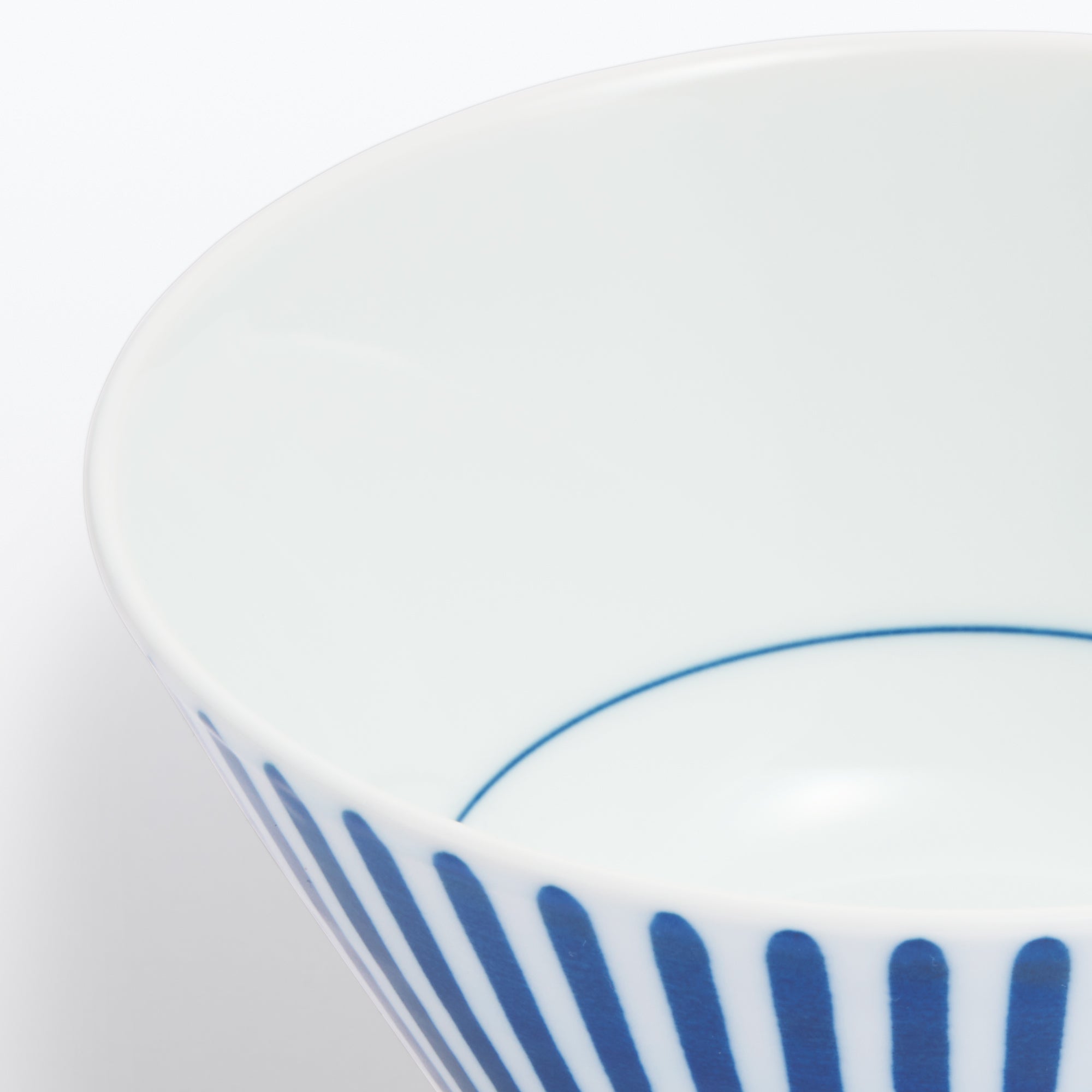 Hasami Ware Rice Bowl - Stripes Pattern