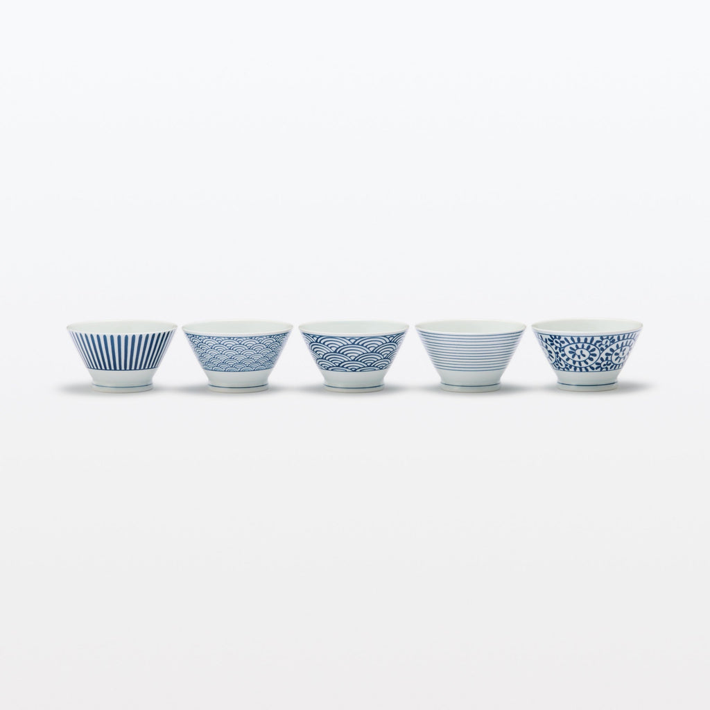 Hasami Ware Rice Bowl - Stripes Pattern