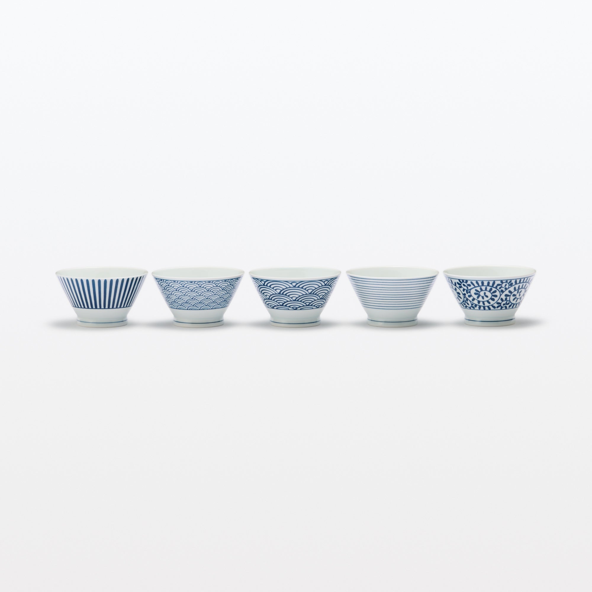 Hasami Ware Rice Bowl - Stripes Pattern