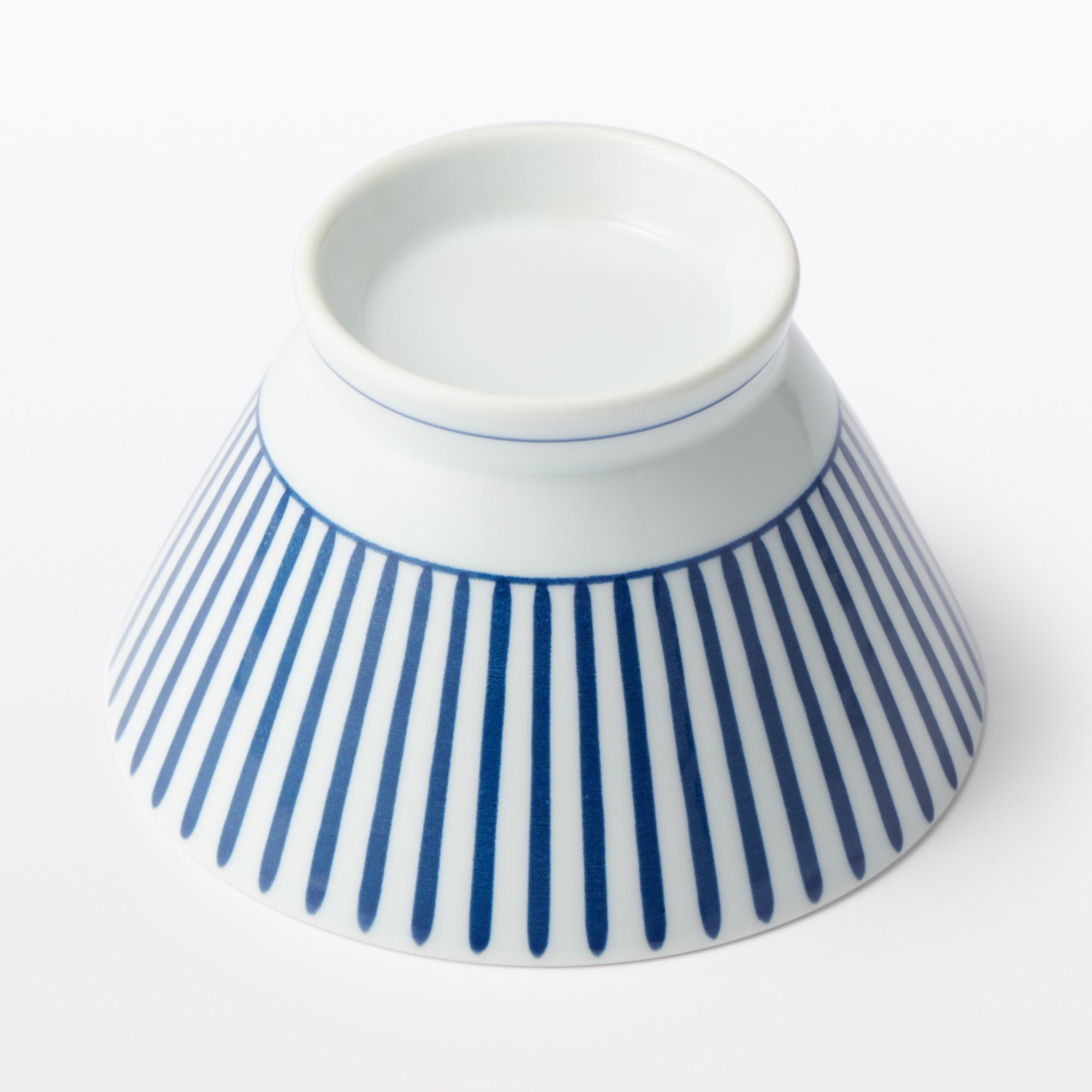 Hasami Ware Rice Bowl - Stripes Pattern