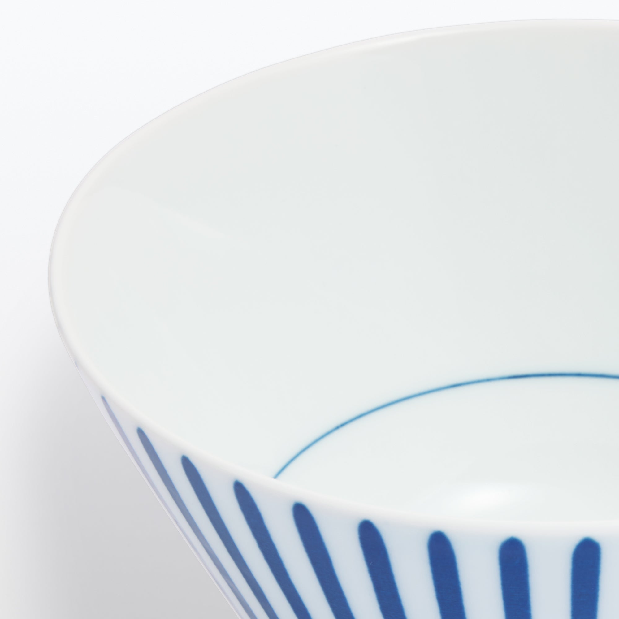 Hasami Ware Rice Bowl - Stripes Pattern