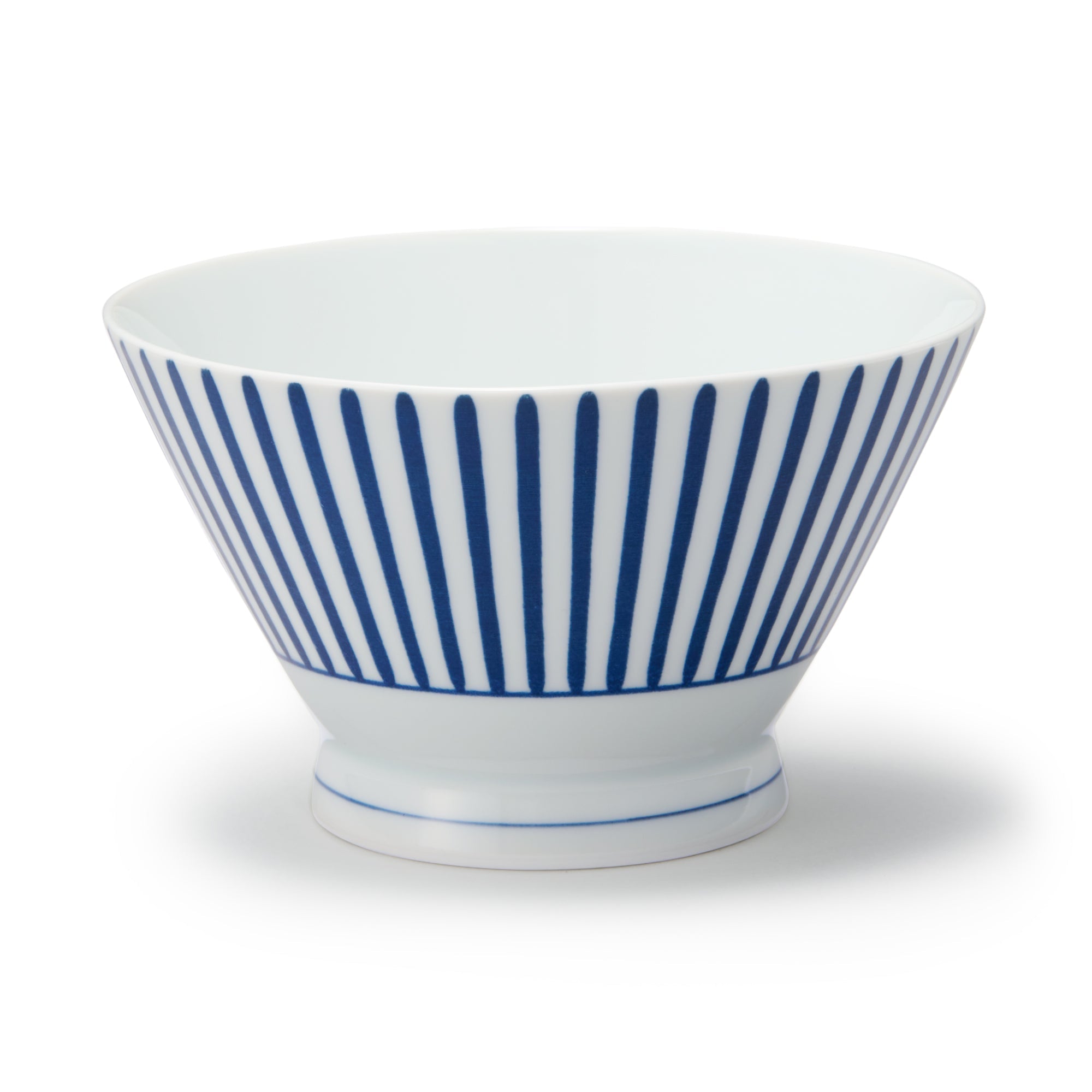 Hasami Ware Rice Bowl - Stripes Pattern