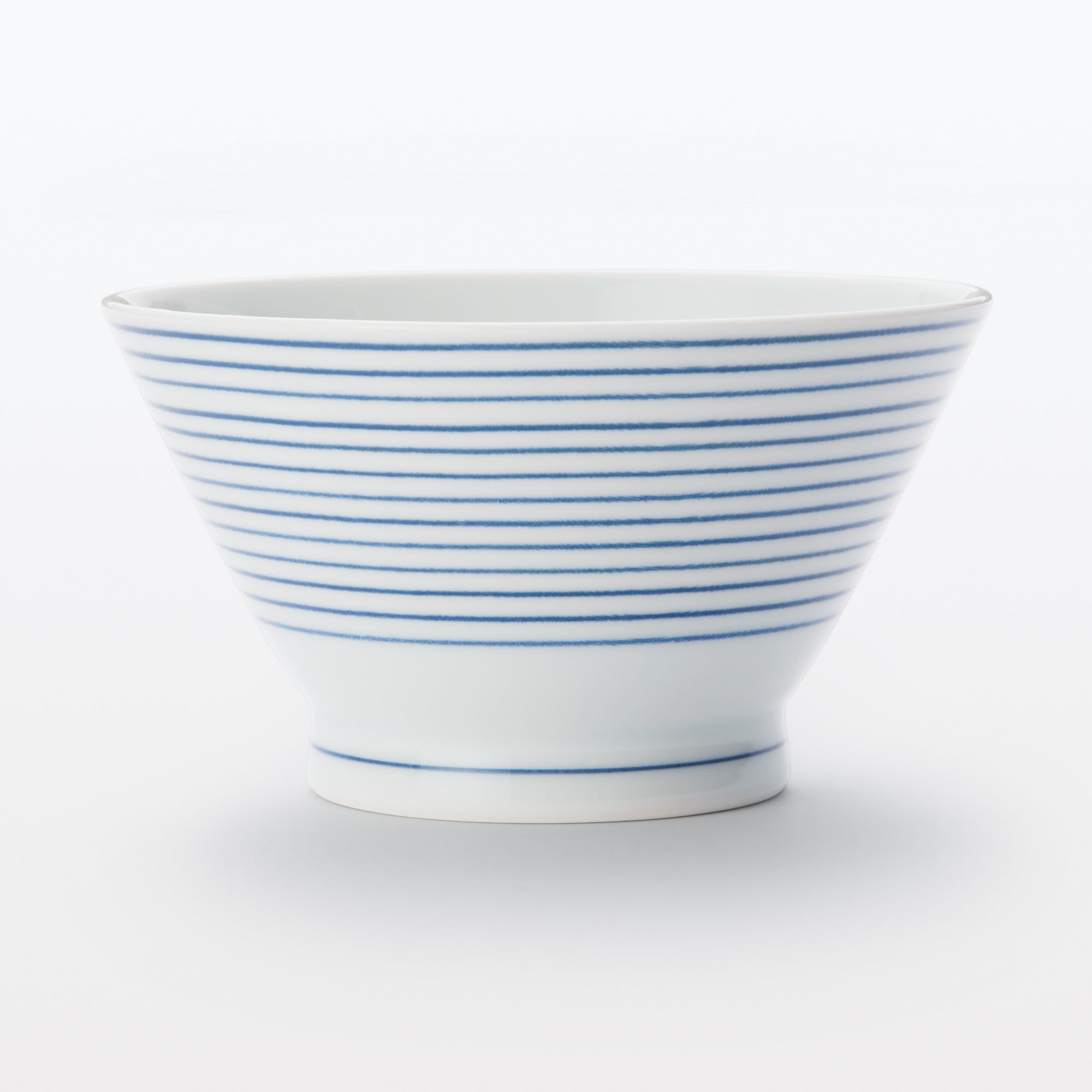 Hasami Ware Rice Bowl - Horizontal Stripes Pattern