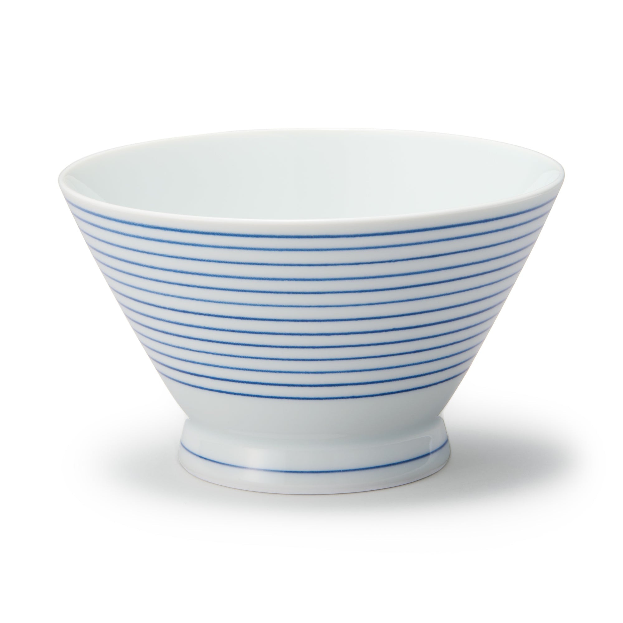 Hasami Ware Rice Bowl - Horizontal Stripes Pattern