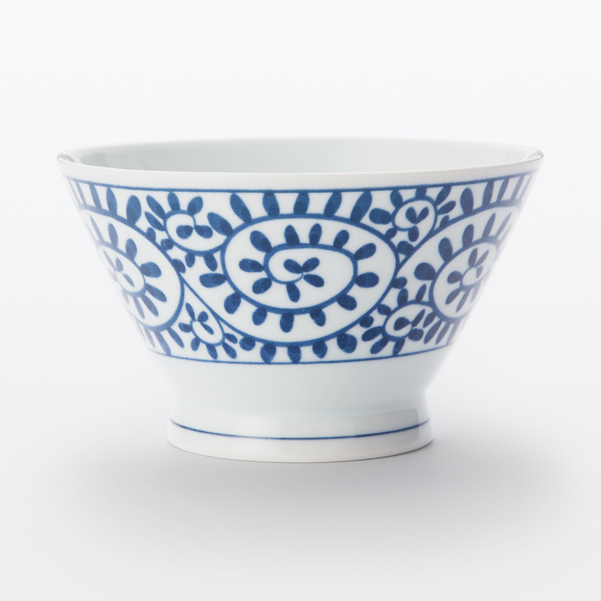 Hasami Ware Rice Bowl - Arabesque Pattern
