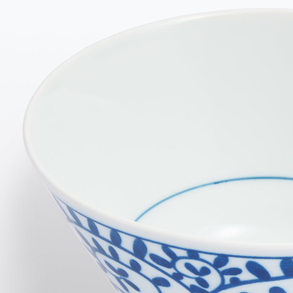 Hasami Ware Rice Bowl - Arabesque Pattern