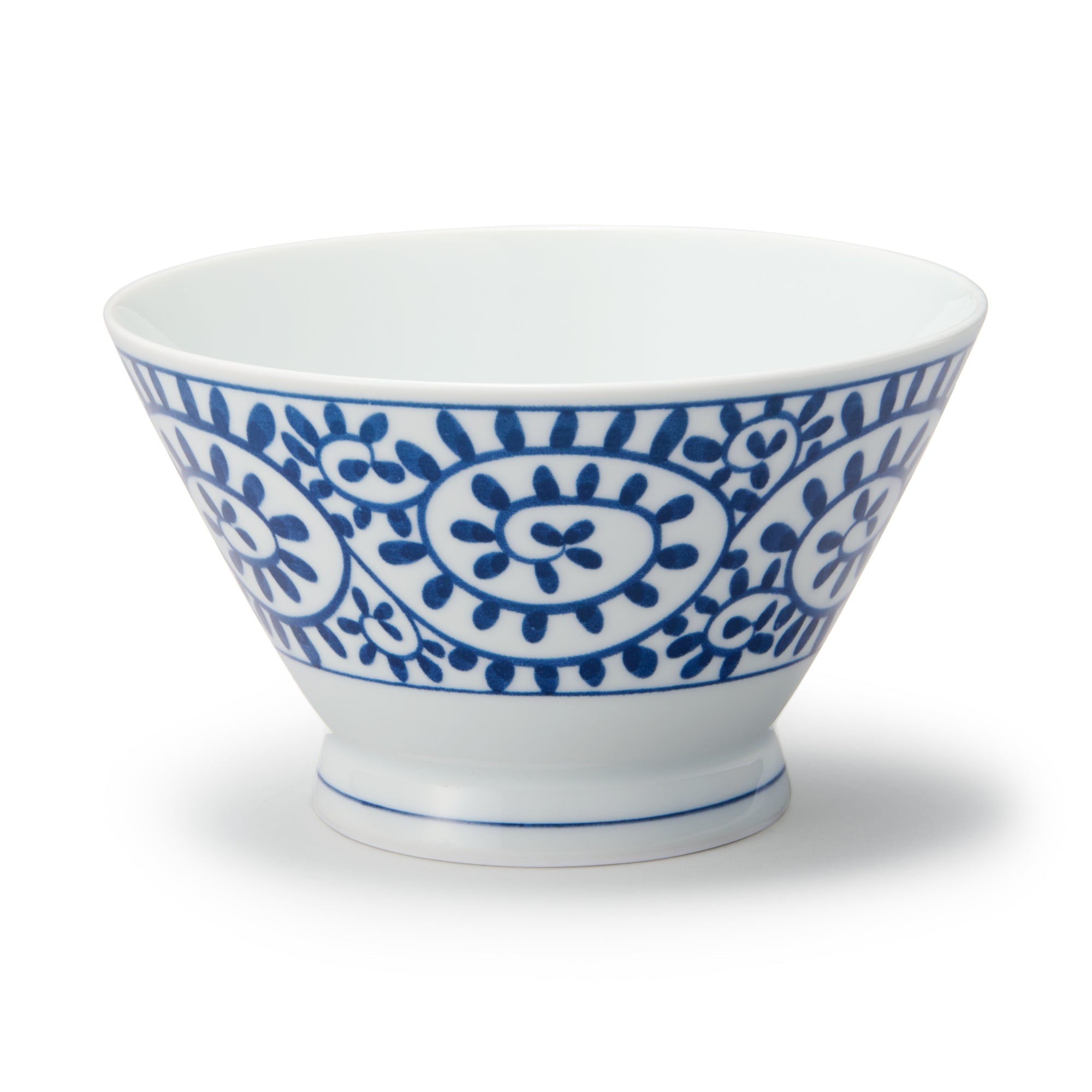 Hasami Ware Rice Bowl - Arabesque Pattern