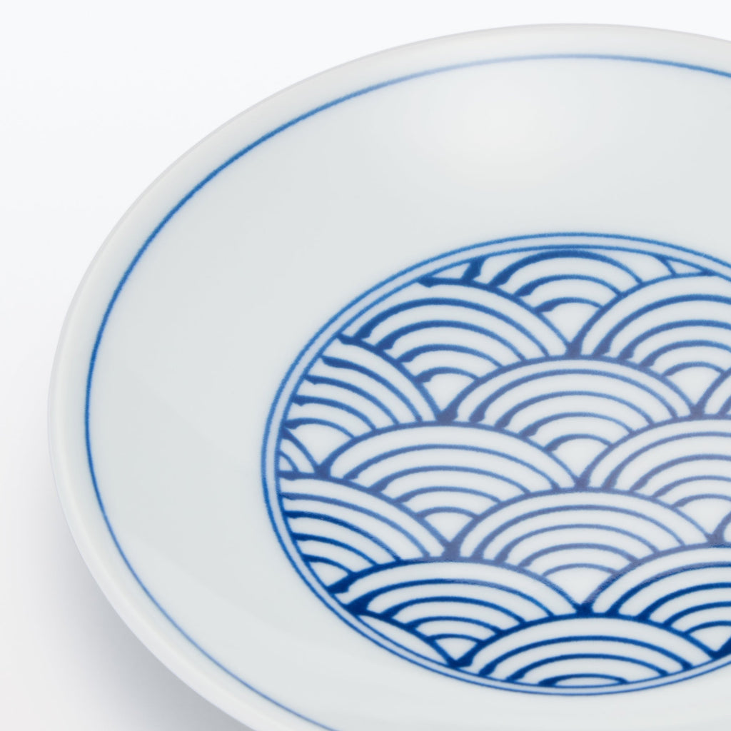 Hasami Ware Small Plate - Wave Pattern