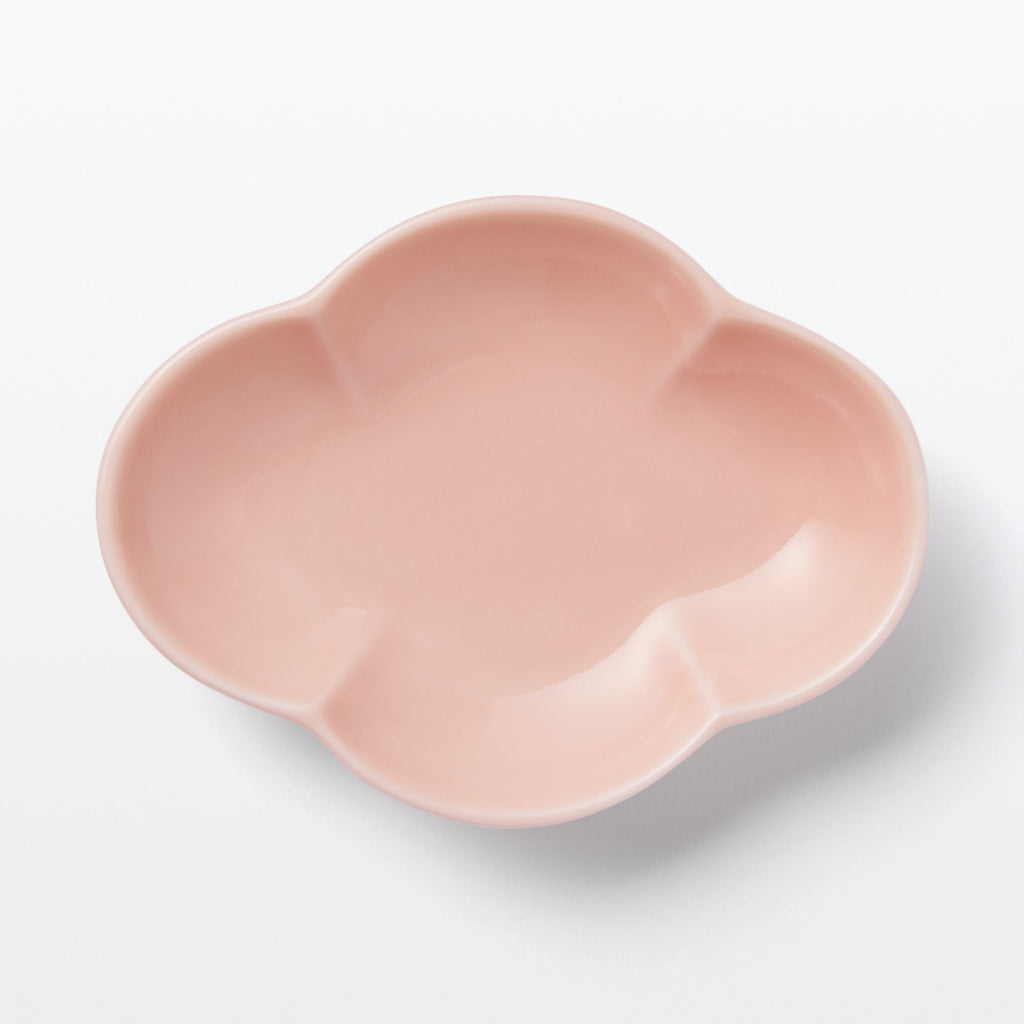 Hasami Ware Lucky Small Plate - Flowering Quince - Light Plum Pink
