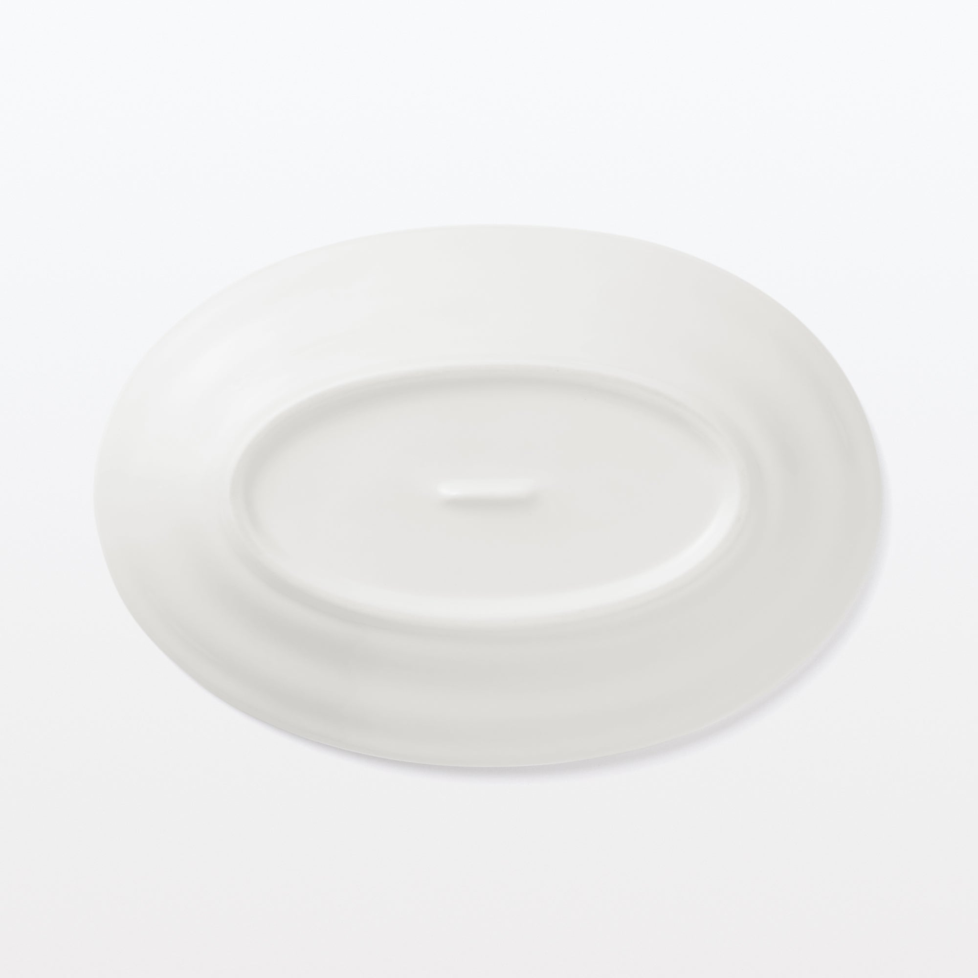 Porcelain Rimmed Oval Plate Small - White