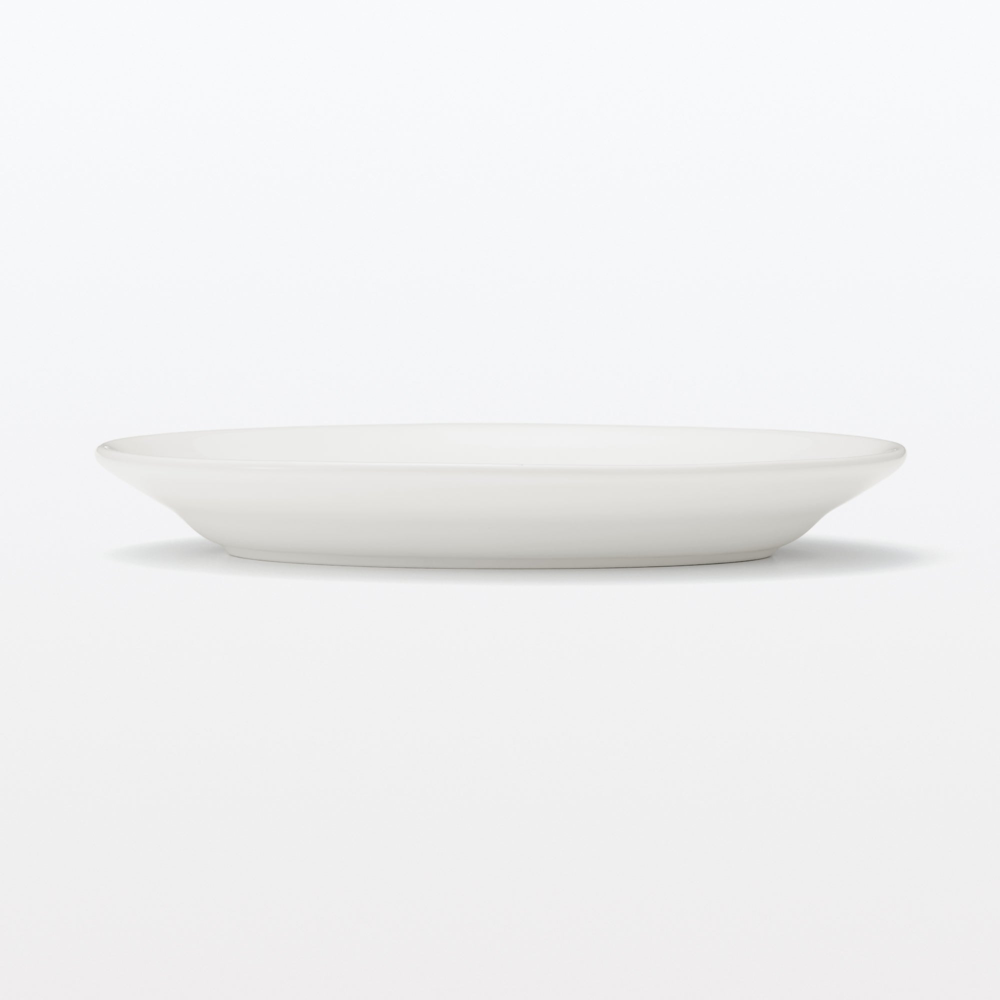 Porcelain Rimmed Oval Plate Large - White