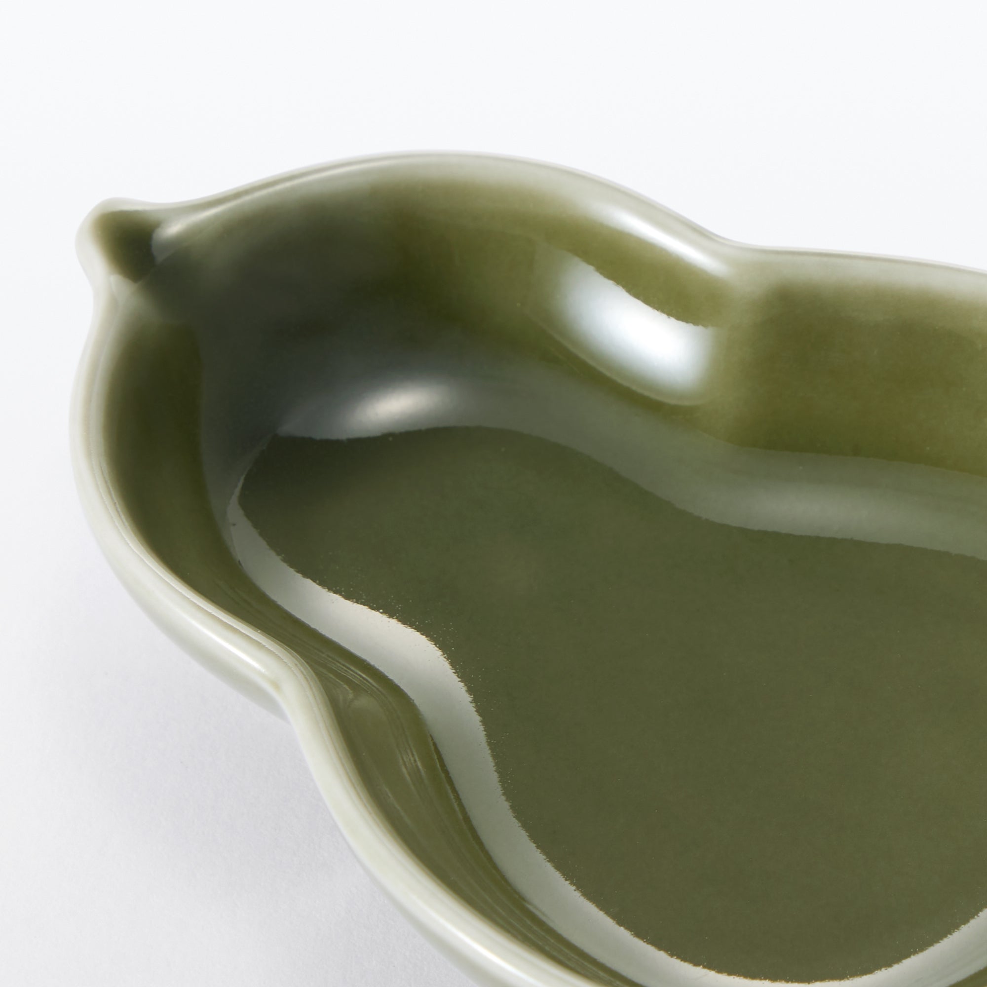 Hasami Ware Lucky Small Plate - Gourd - Pine Green