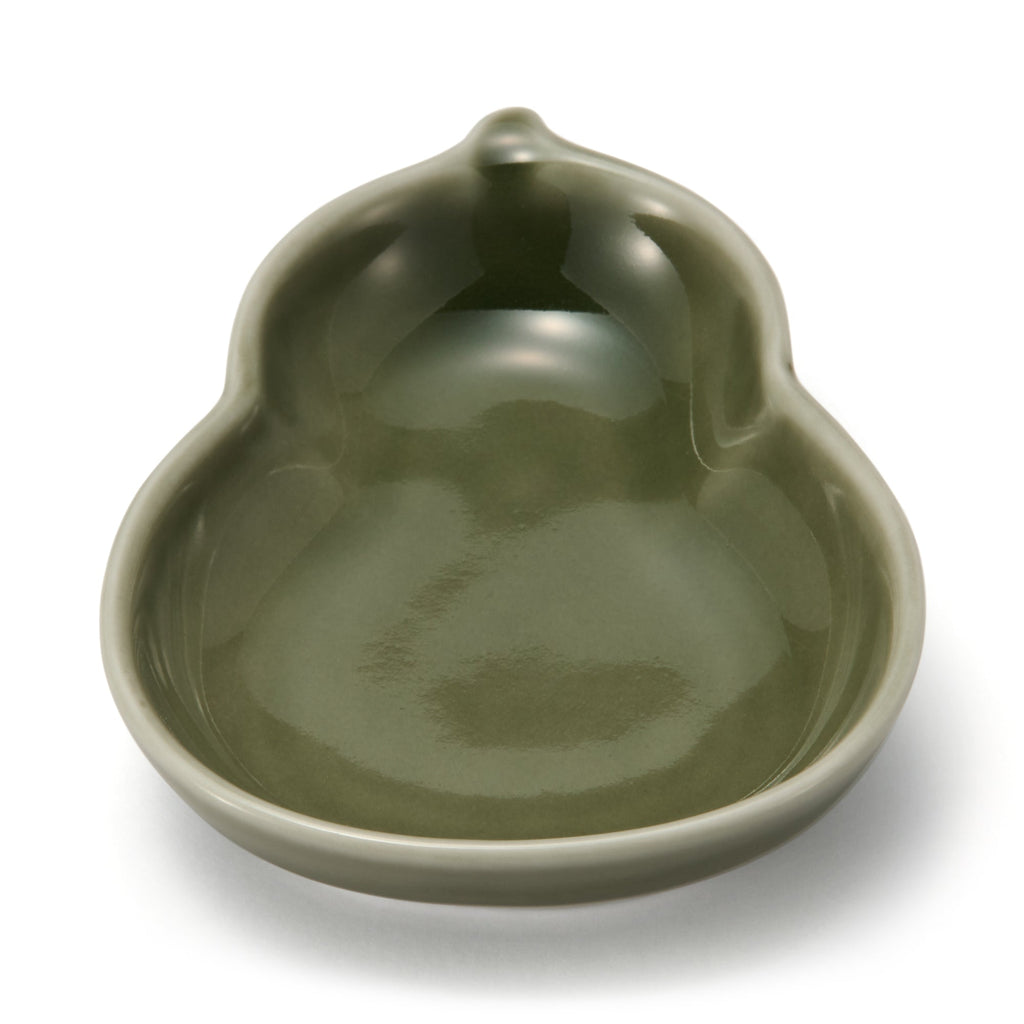 Hasami Ware Lucky Small Plate - Gourd - Pine Green