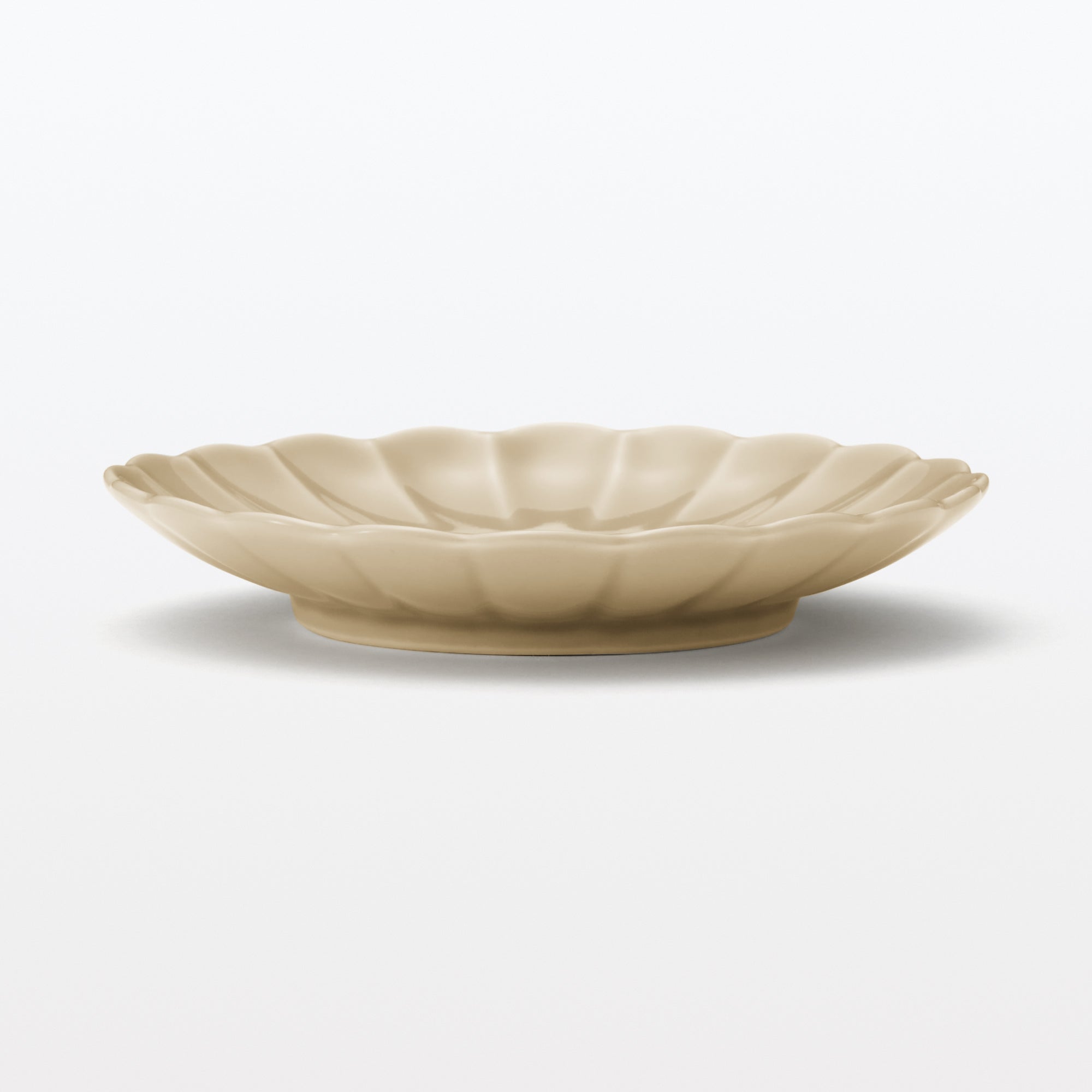Hasami Ware Lucky Small Plate - Chrysanthemum - Steamed Chestnut