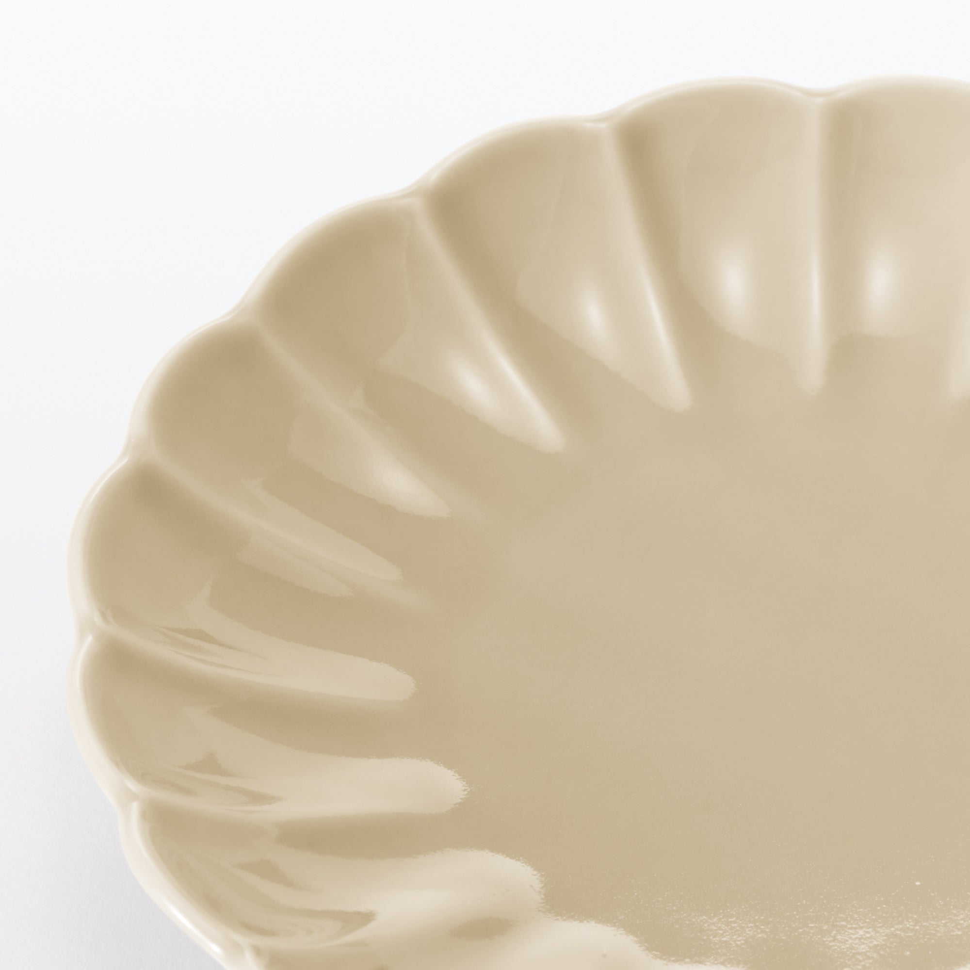 Hasami Ware Lucky Small Plate - Chrysanthemum - Steamed Chestnut