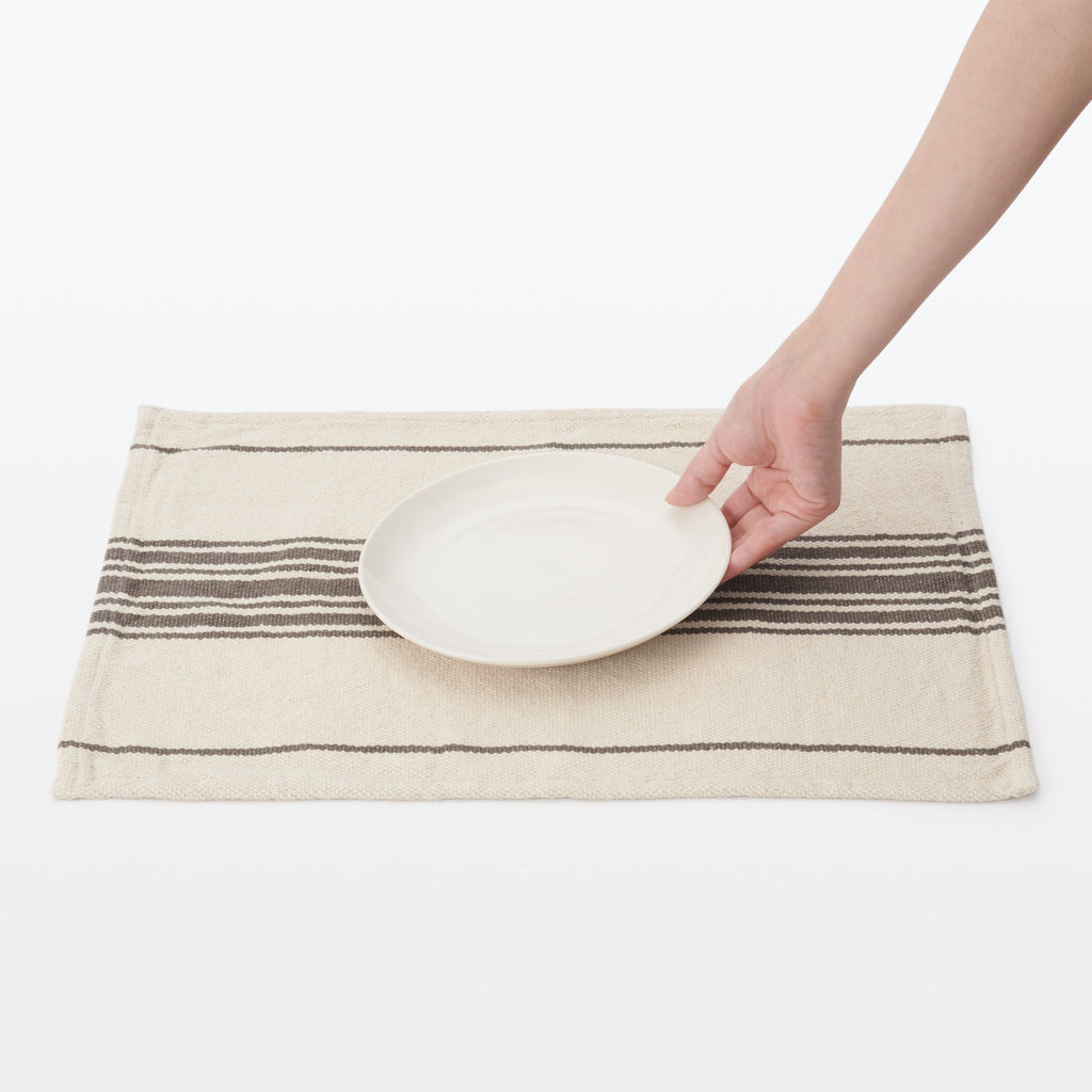 Low-Count Indian Cotton Placemat Center Striped