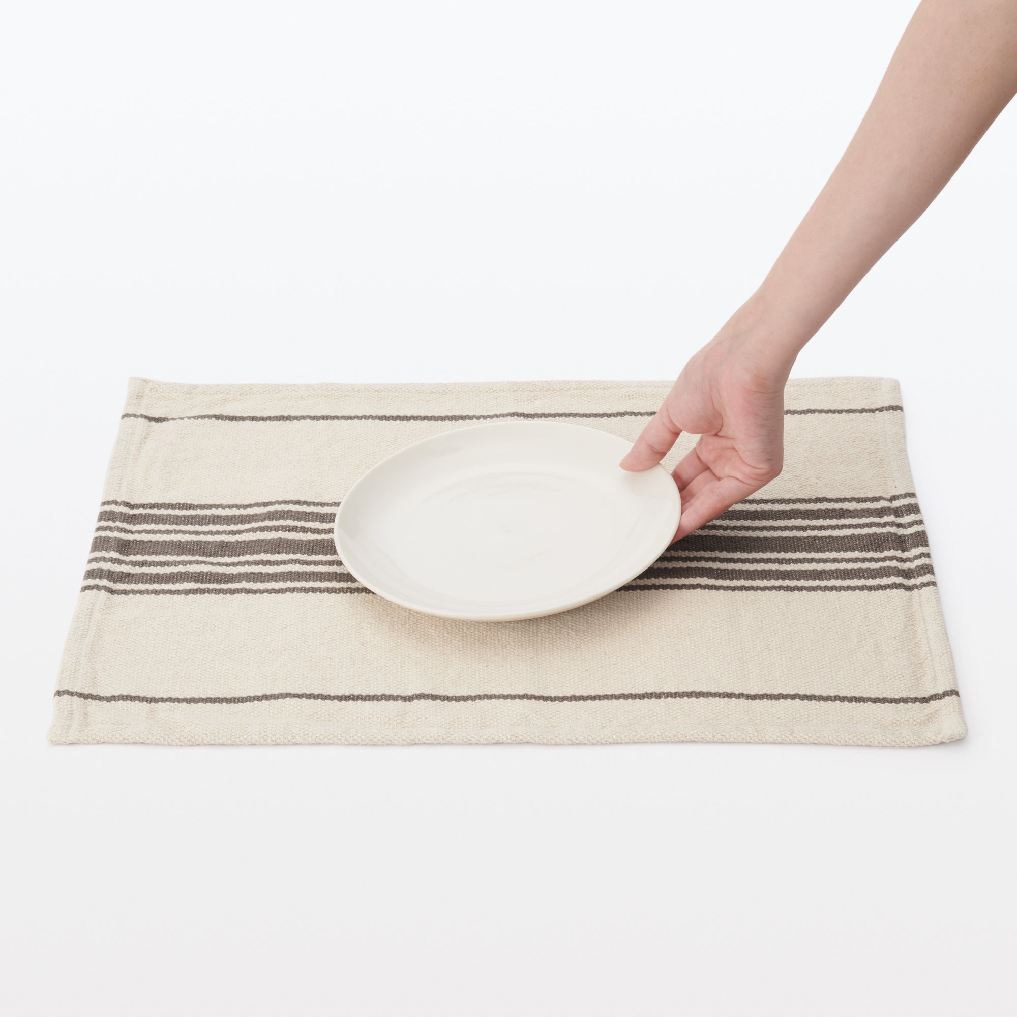 Low-Count Indian Cotton Placemat Center Striped