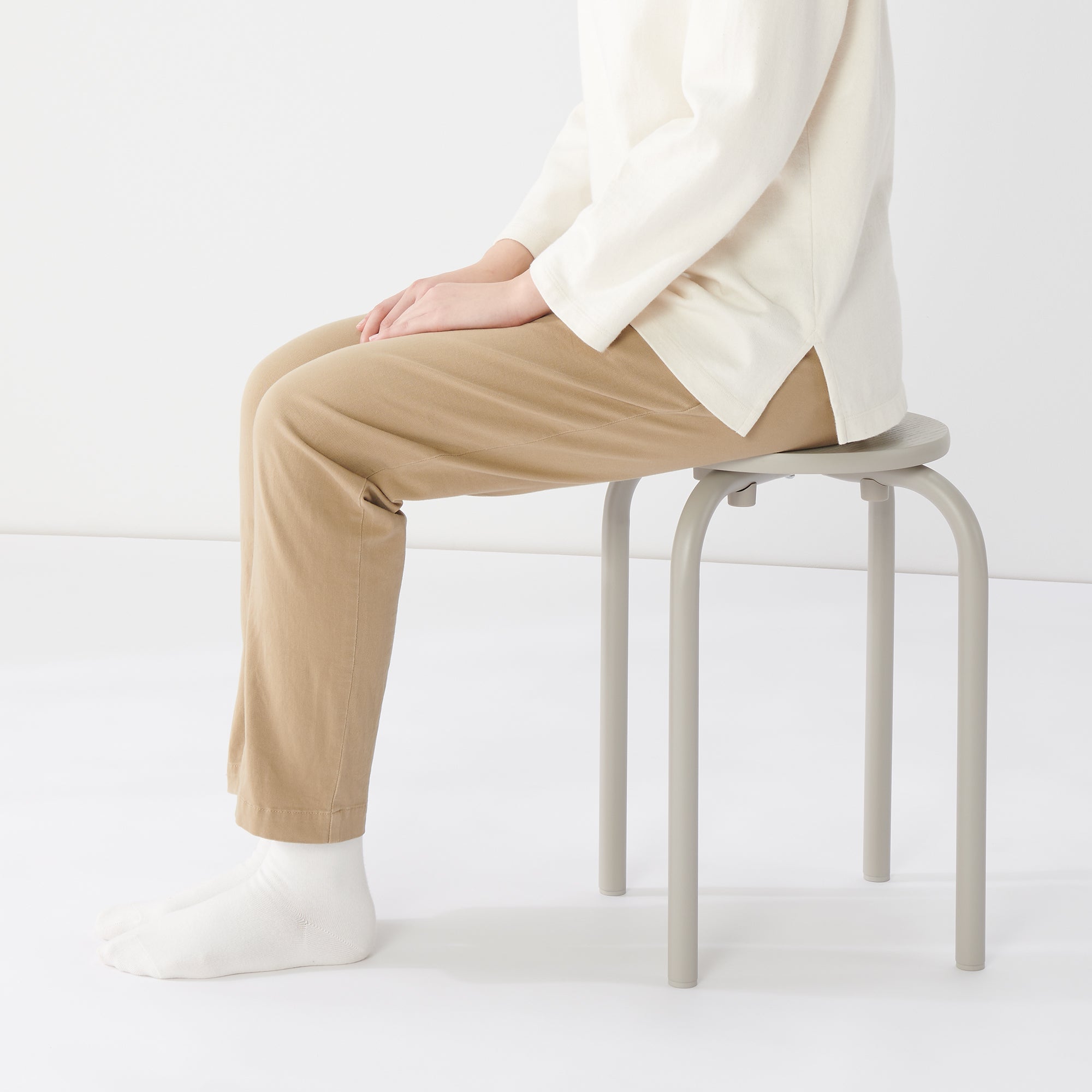 Steel Pipe Stacking Stool - Warm Gray