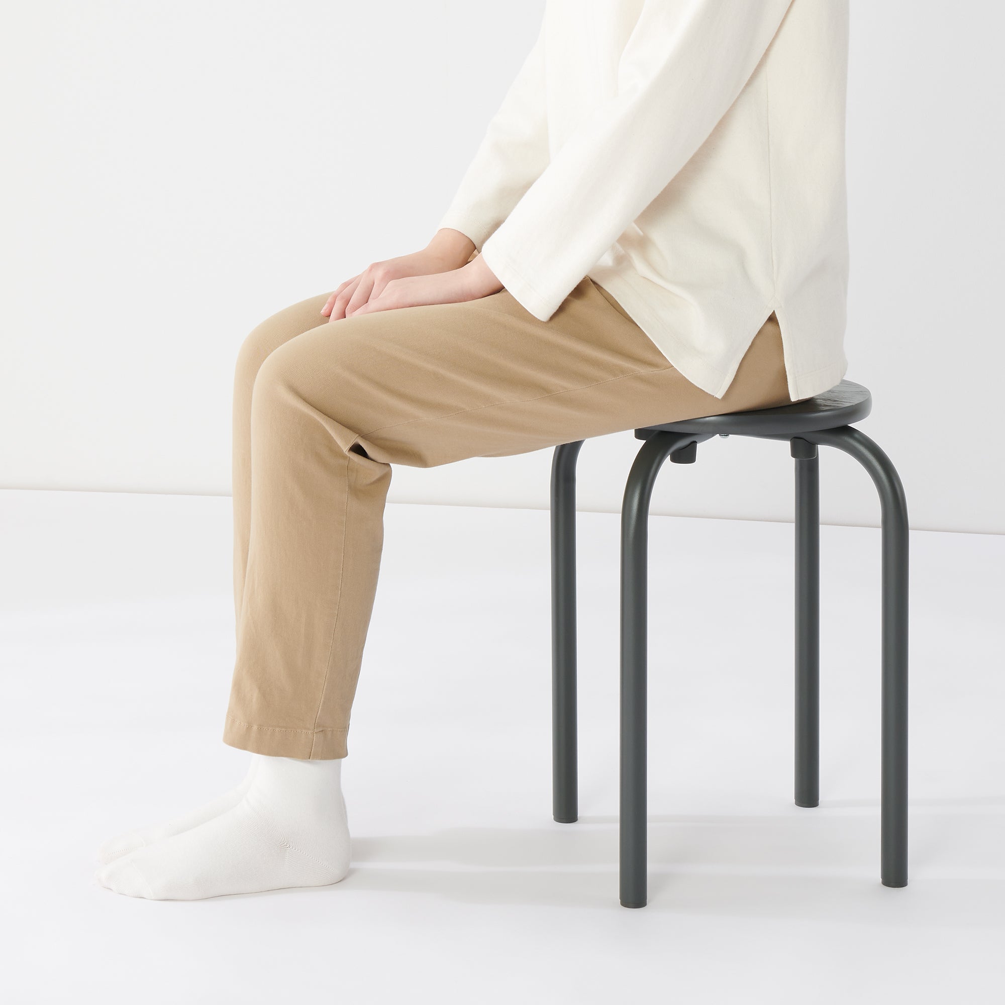 Steel Pipe Stacking Stool - Dark Gray