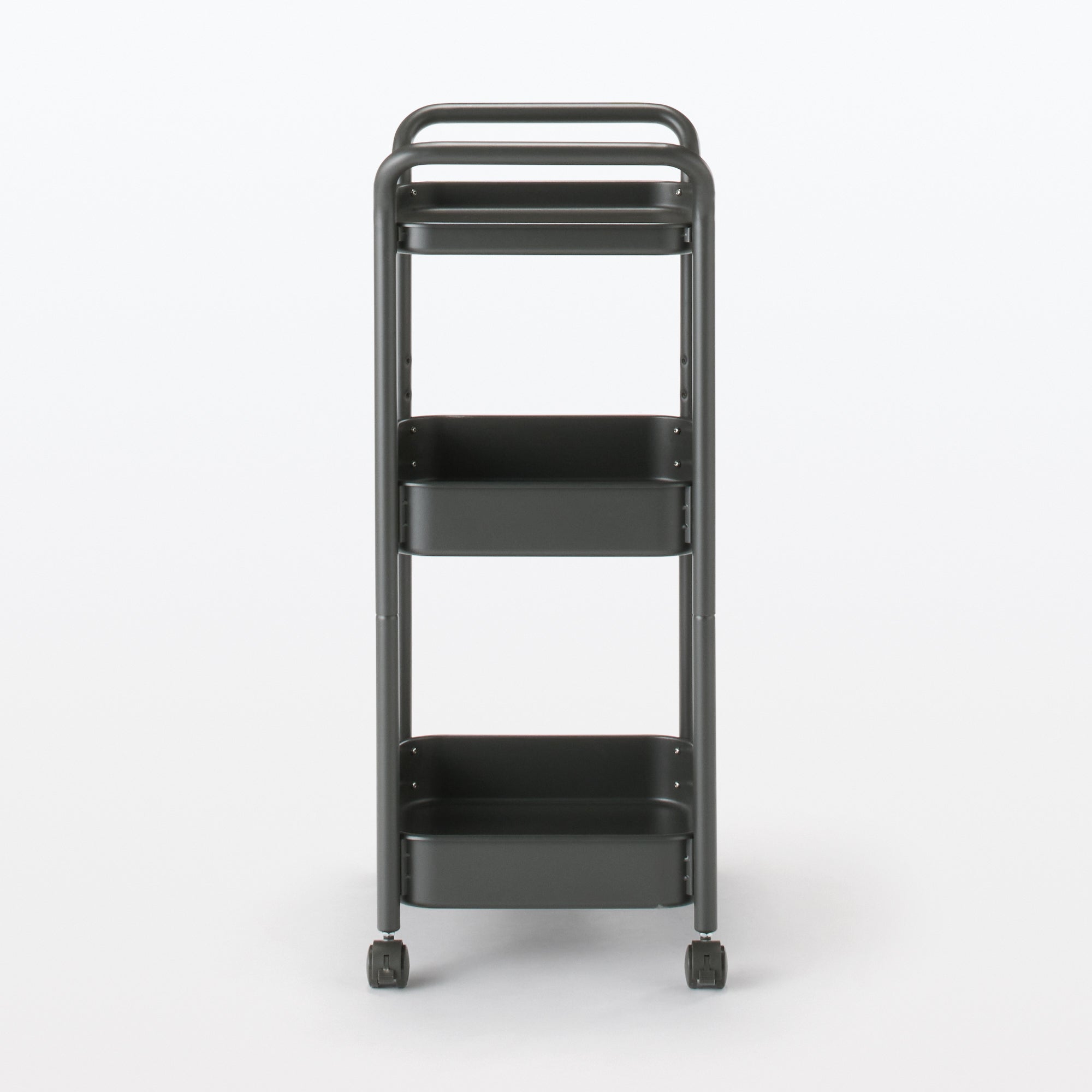 Steel Pipe Wheeled Rack Utility Cart - Dark Gray
