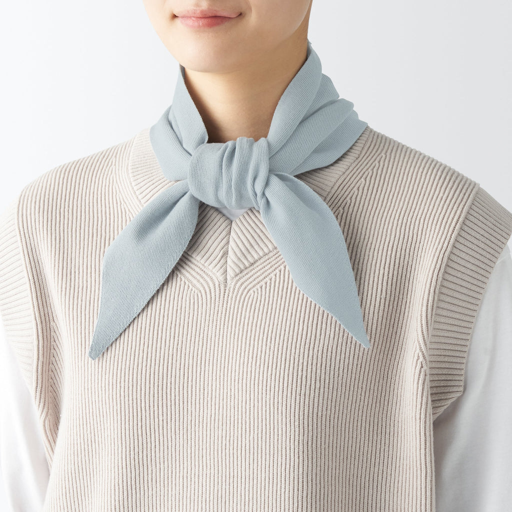Cotton Silk Scarf with Pocket