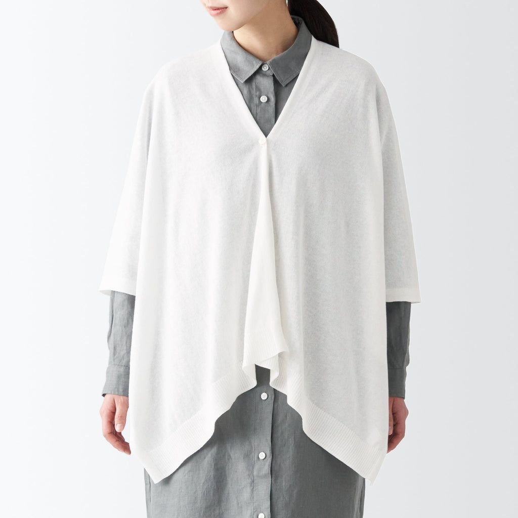 High-Twist Cotton Buttoned Bolero