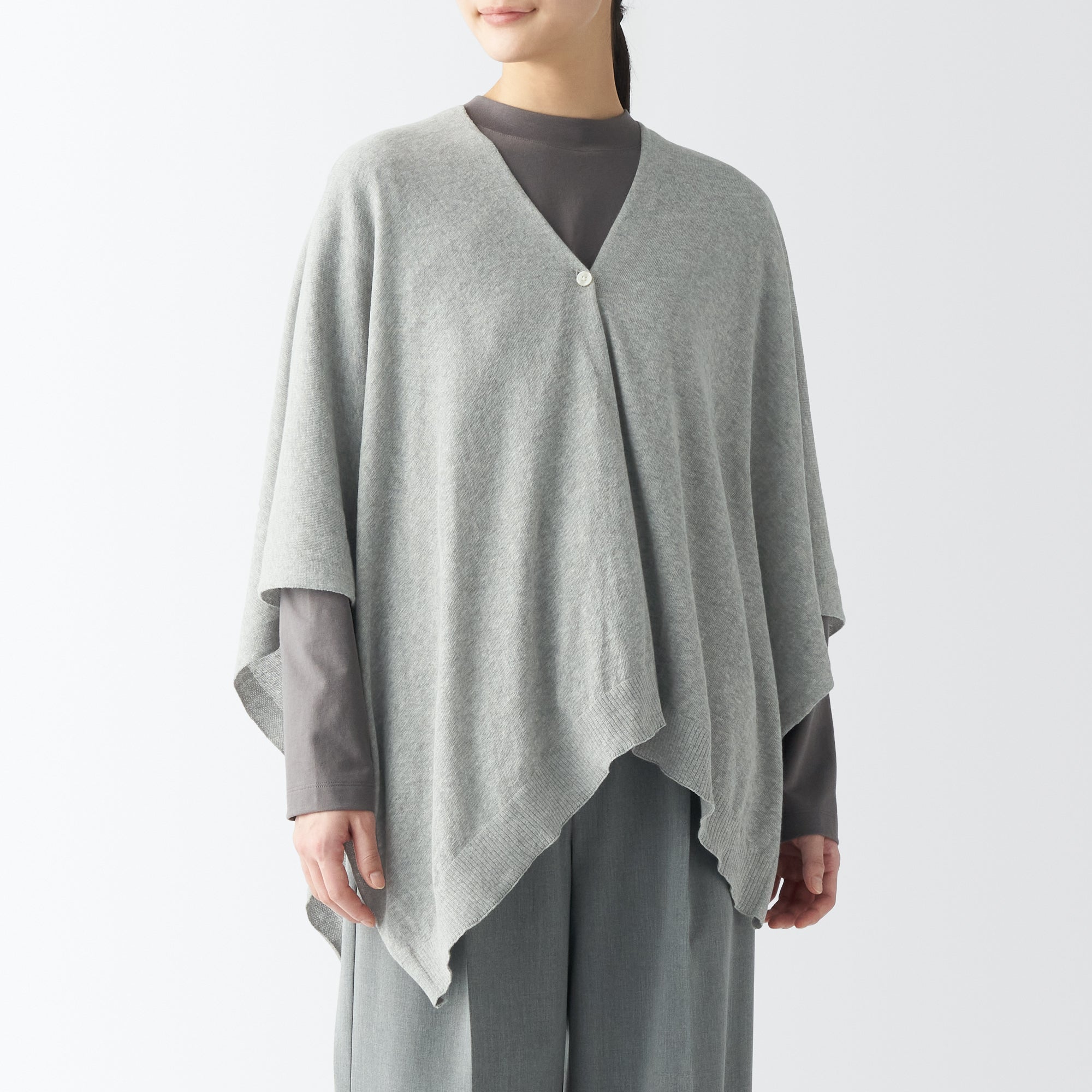 High-Twist Cotton Buttoned Bolero
