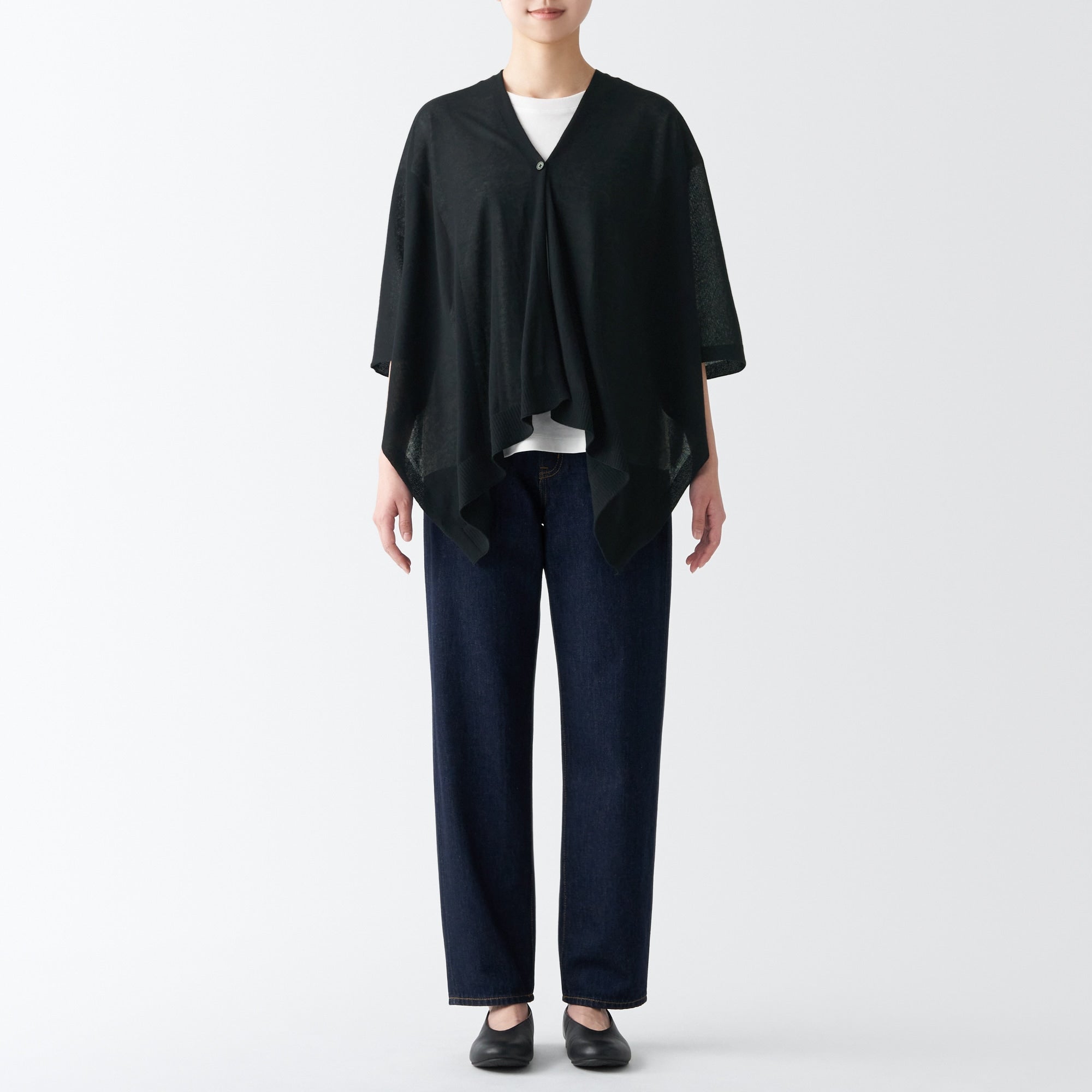 High-Twist Cotton Buttoned Bolero