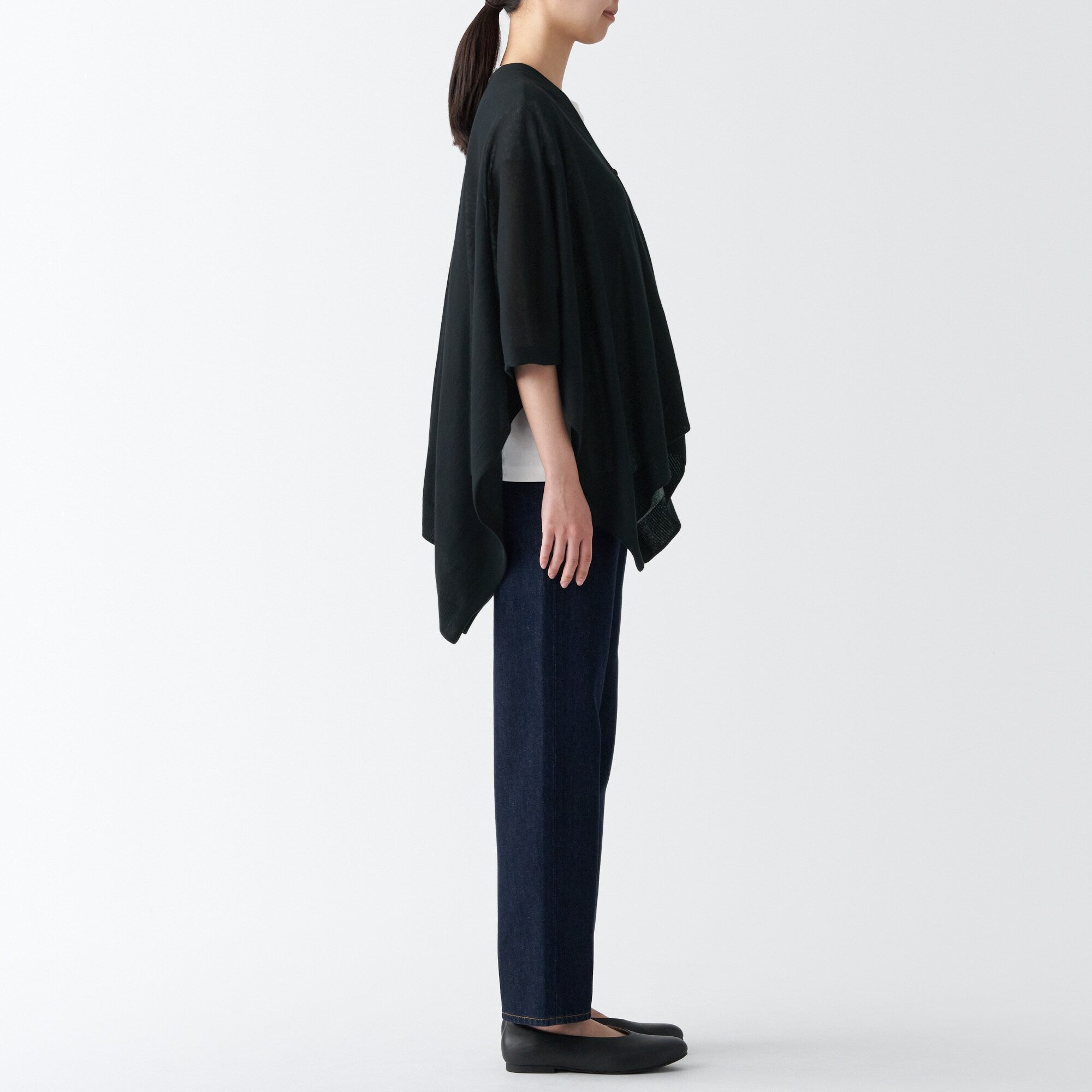 High-Twist Cotton Buttoned Bolero