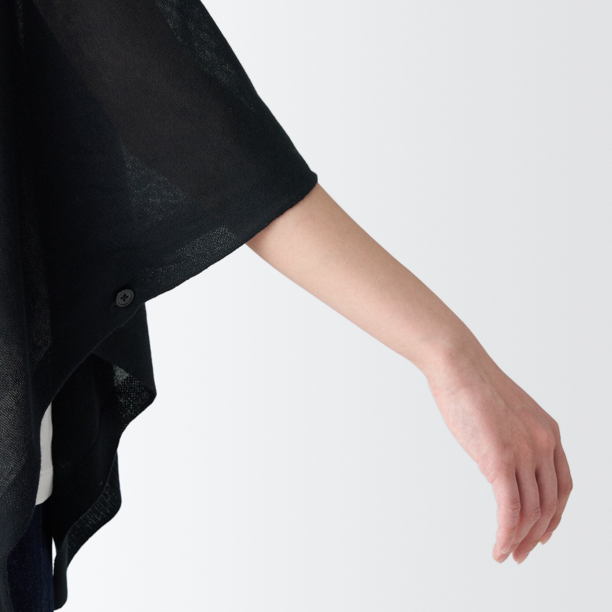 High-Twist Cotton Buttoned Bolero